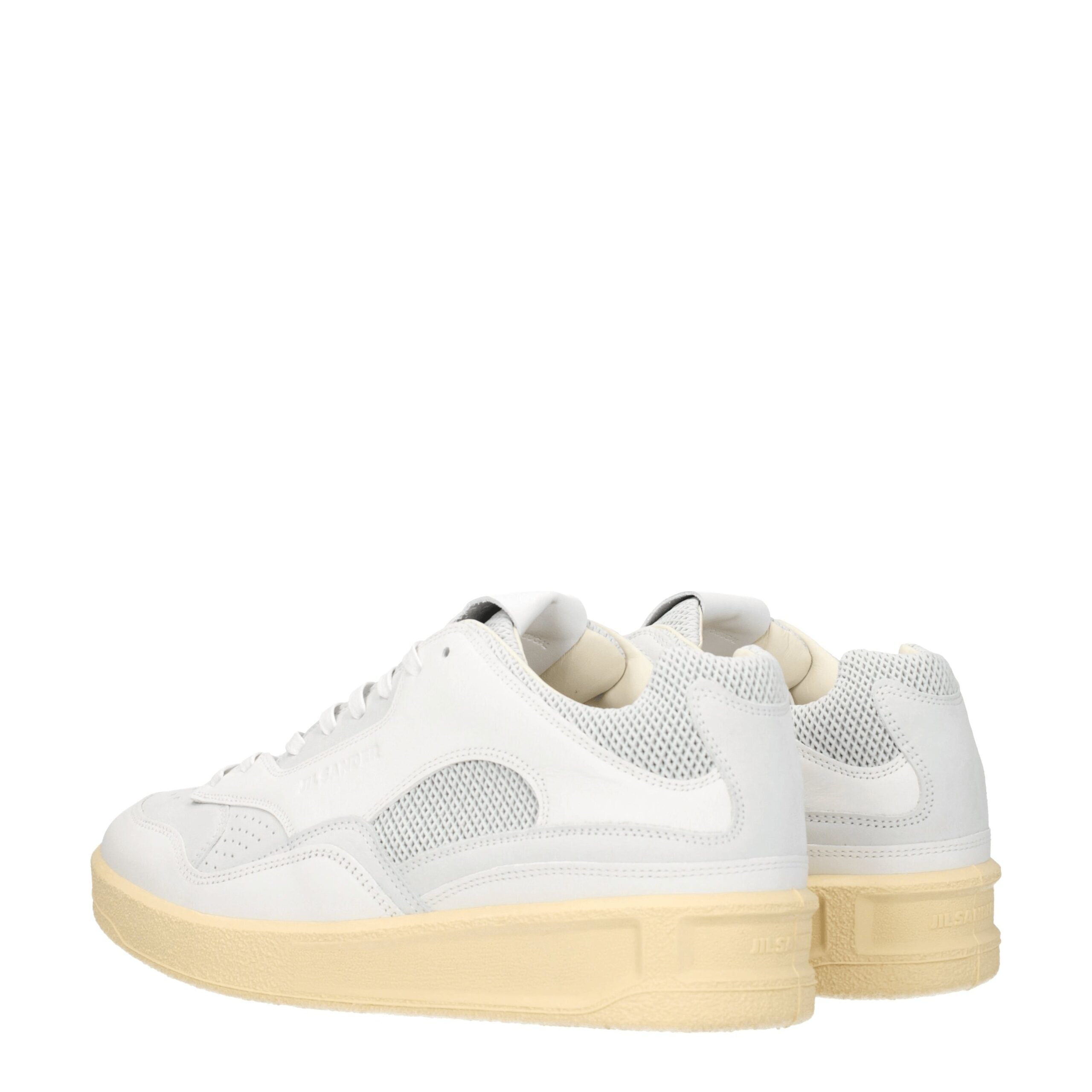 Jil Sander White Leather Low Top Sneakers - Timeless Luxury Footwear