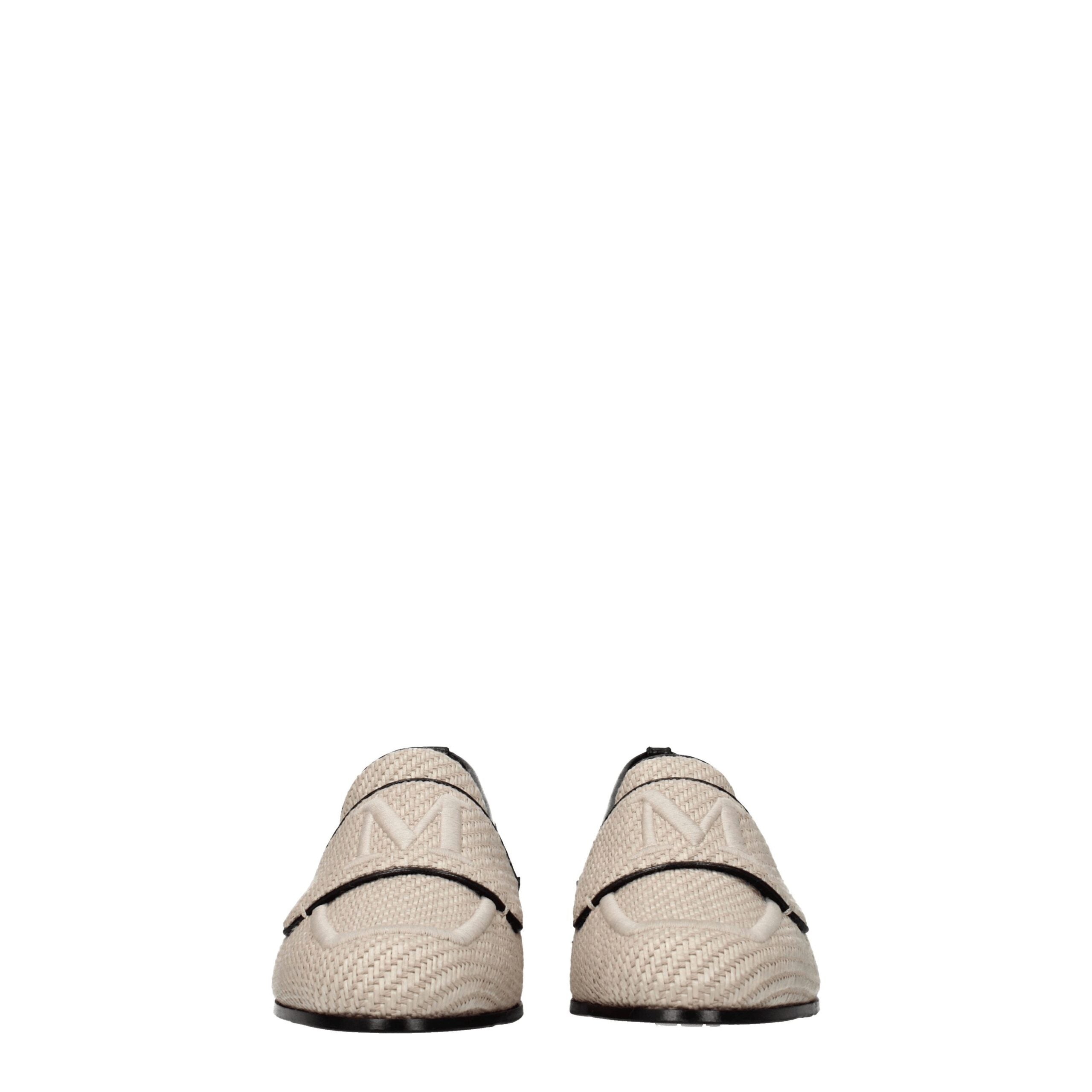 Experience the exquisite elegance of Max Mara Beige Fabric Slip-On Loafers, where artisanal craftsmanship meets luxurious comfort for the discerning sophisticate.