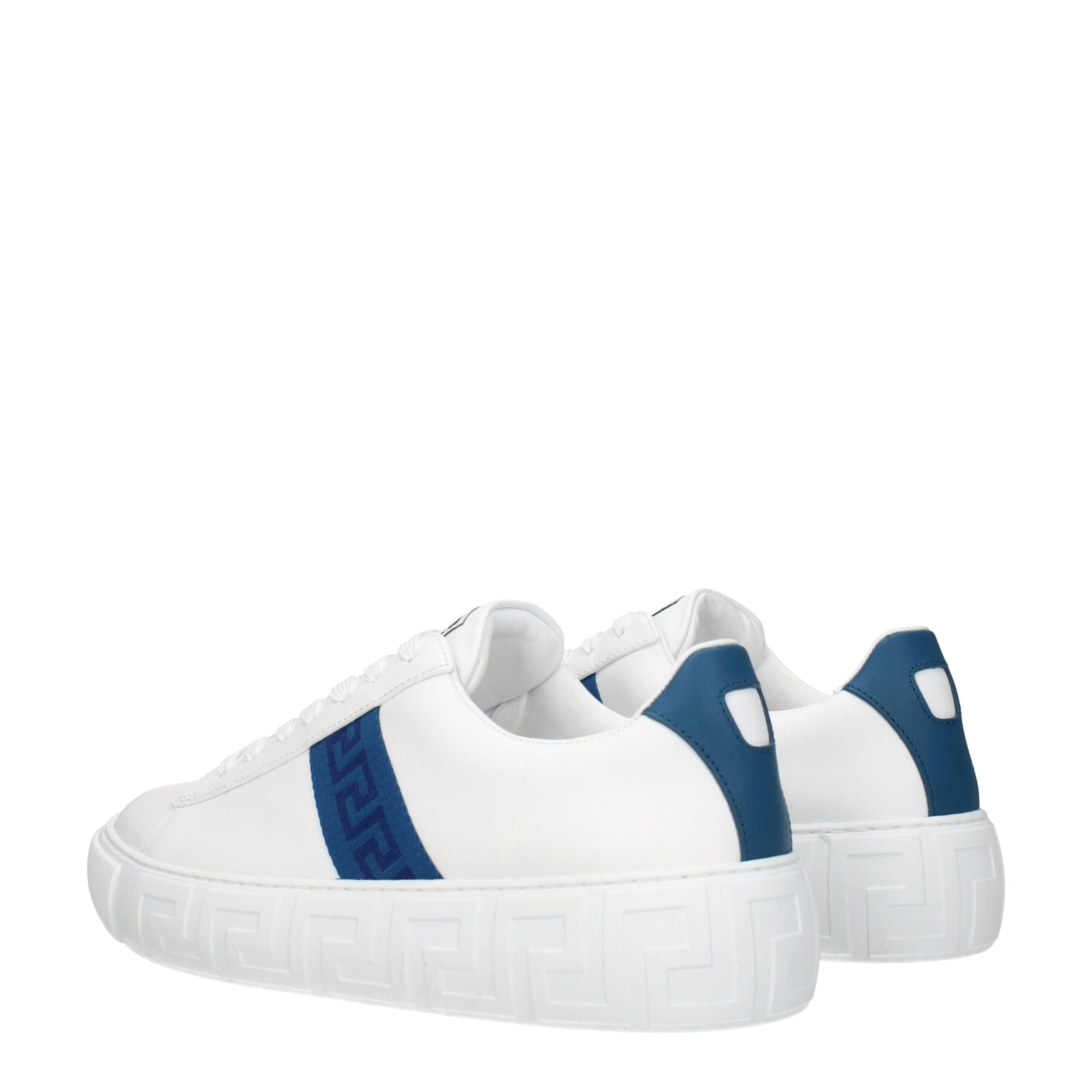Versace White Leather Low Top Sneakers
