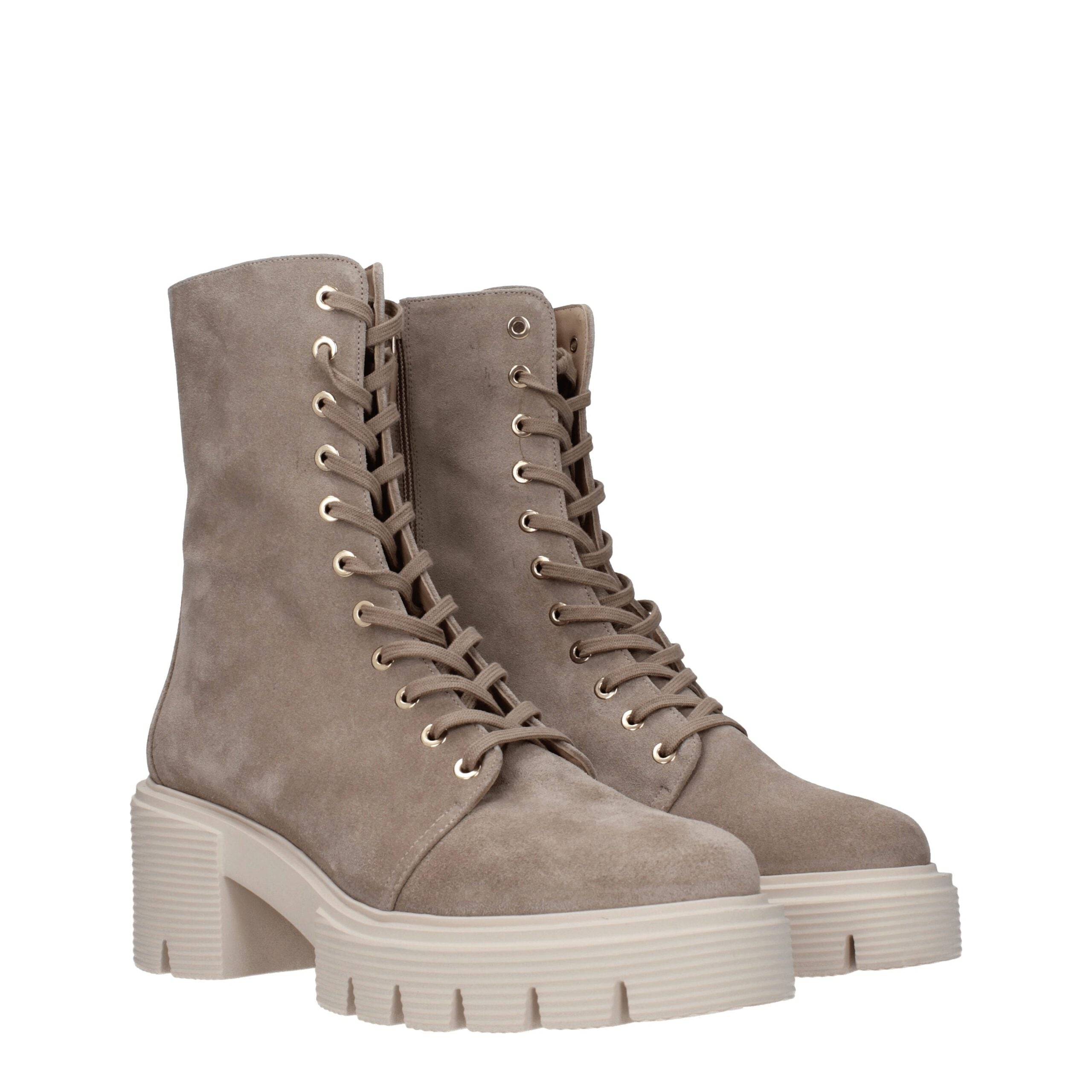 Stuart Weitzman Beige Leather Ankle Boots