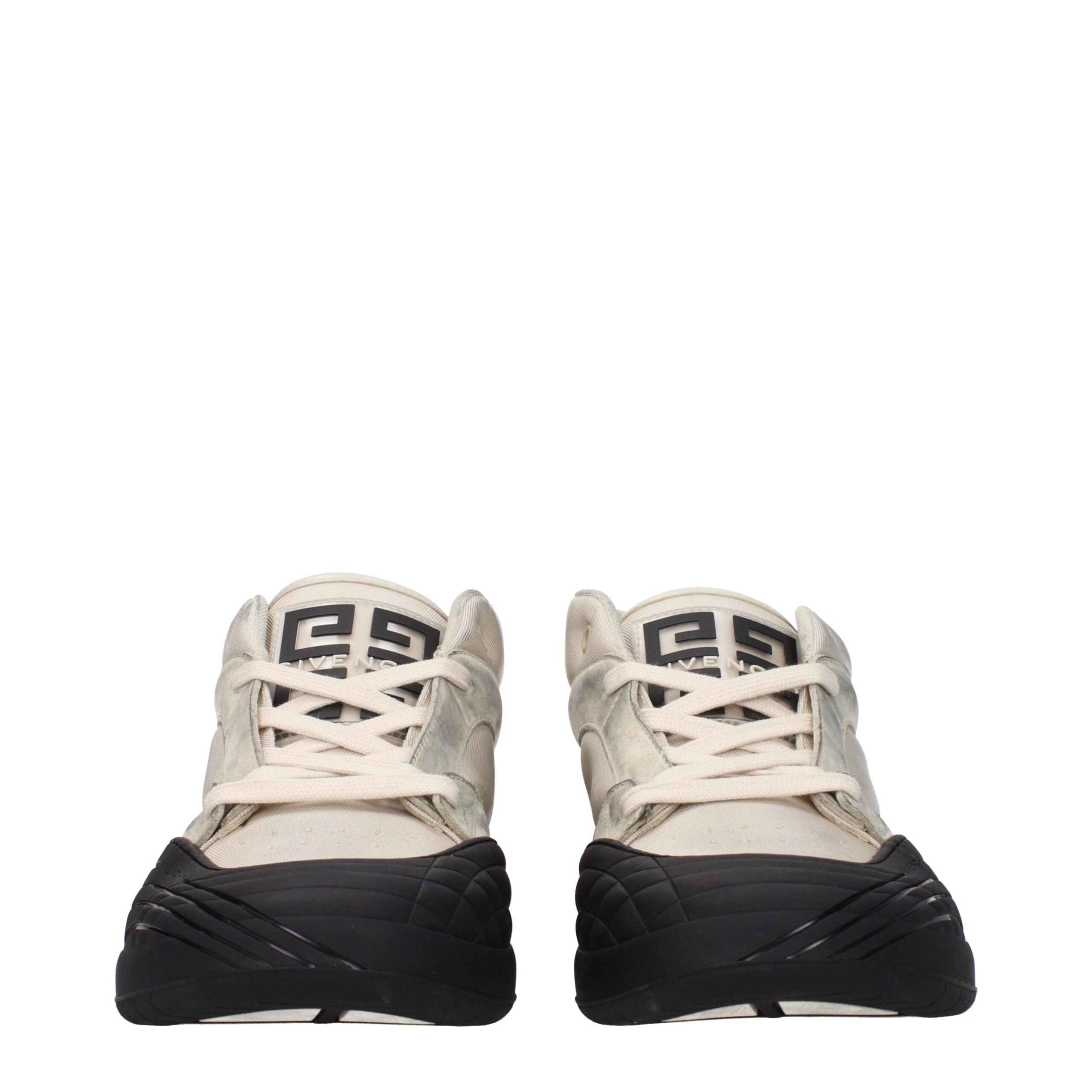 Givenchy Beige Fabric Chunky Sneakers - Designer Luxury Footwear