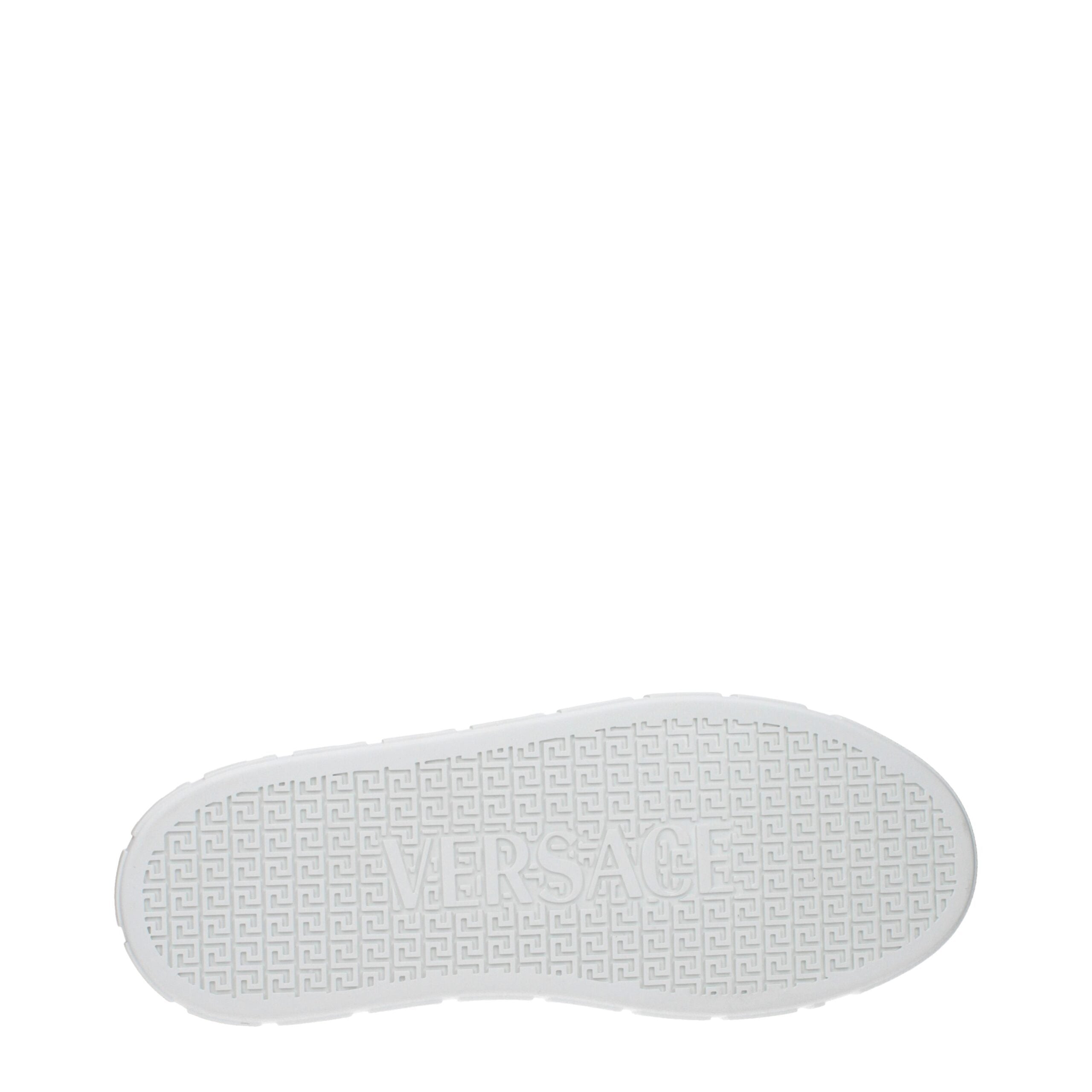 Step into a realm of elegance with Versace White Leather Low Top Sneakers, where exquisite Italian craftsmanship meets luxurious comfort for the discerning individual.