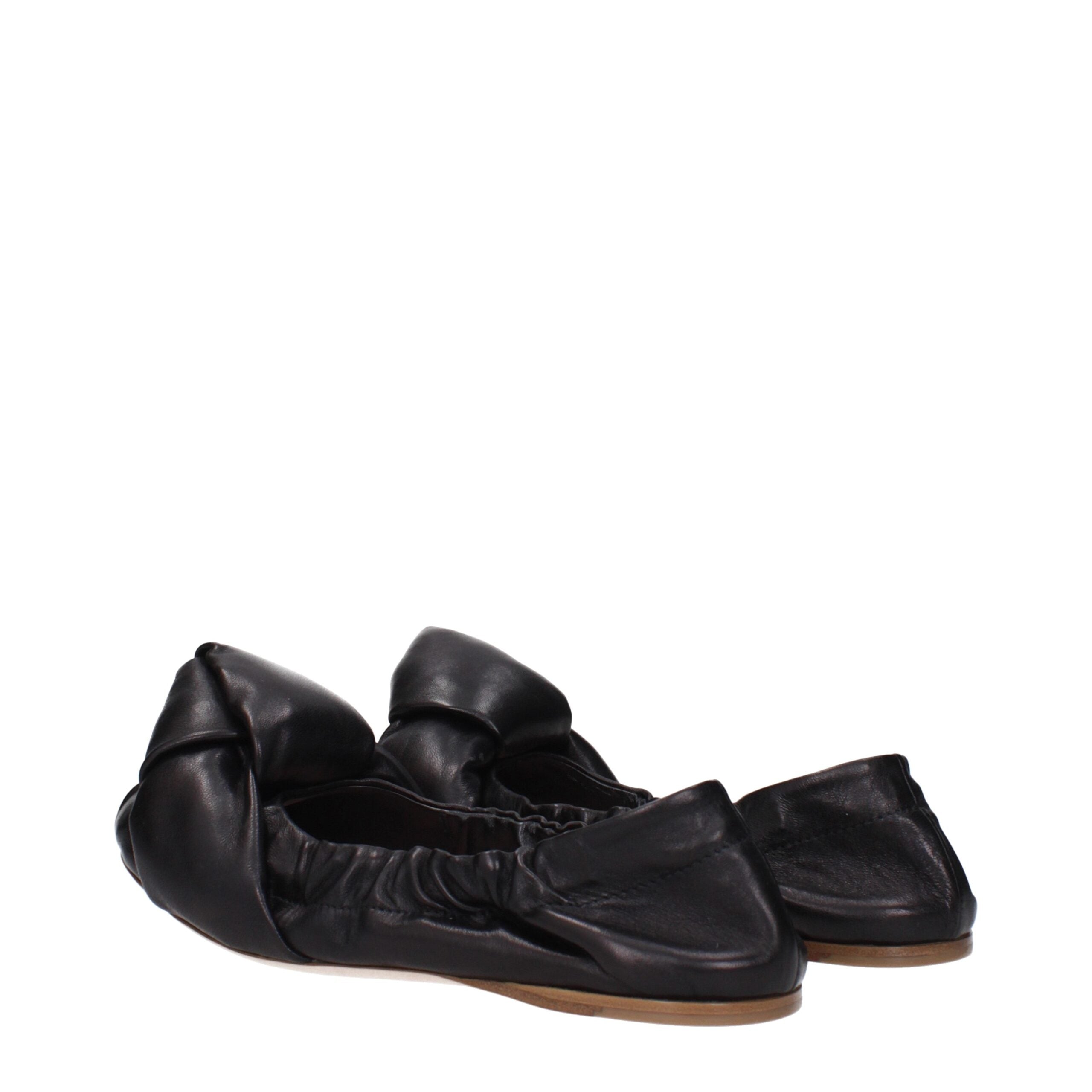 Elevate your style with Miu Miu Black Leather Ballet Flats, where exquisite craftsmanship meets timeless elegance for the discerning individual.