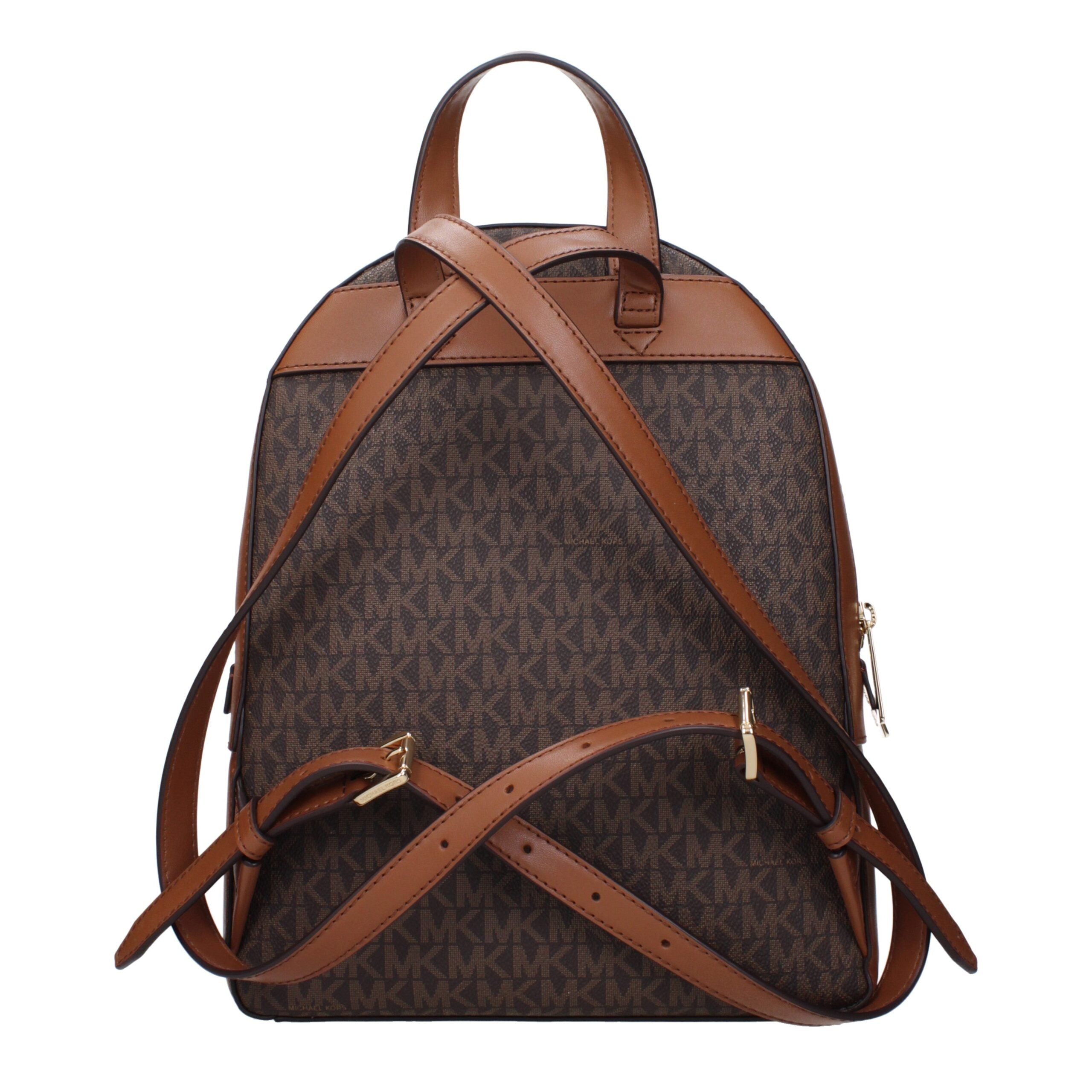 Elevate your style with the Michael Kors Brown Fabric Backpack, a luxurious blend of exquisite craftsmanship and timeless elegance, perfect for the discerning individual.