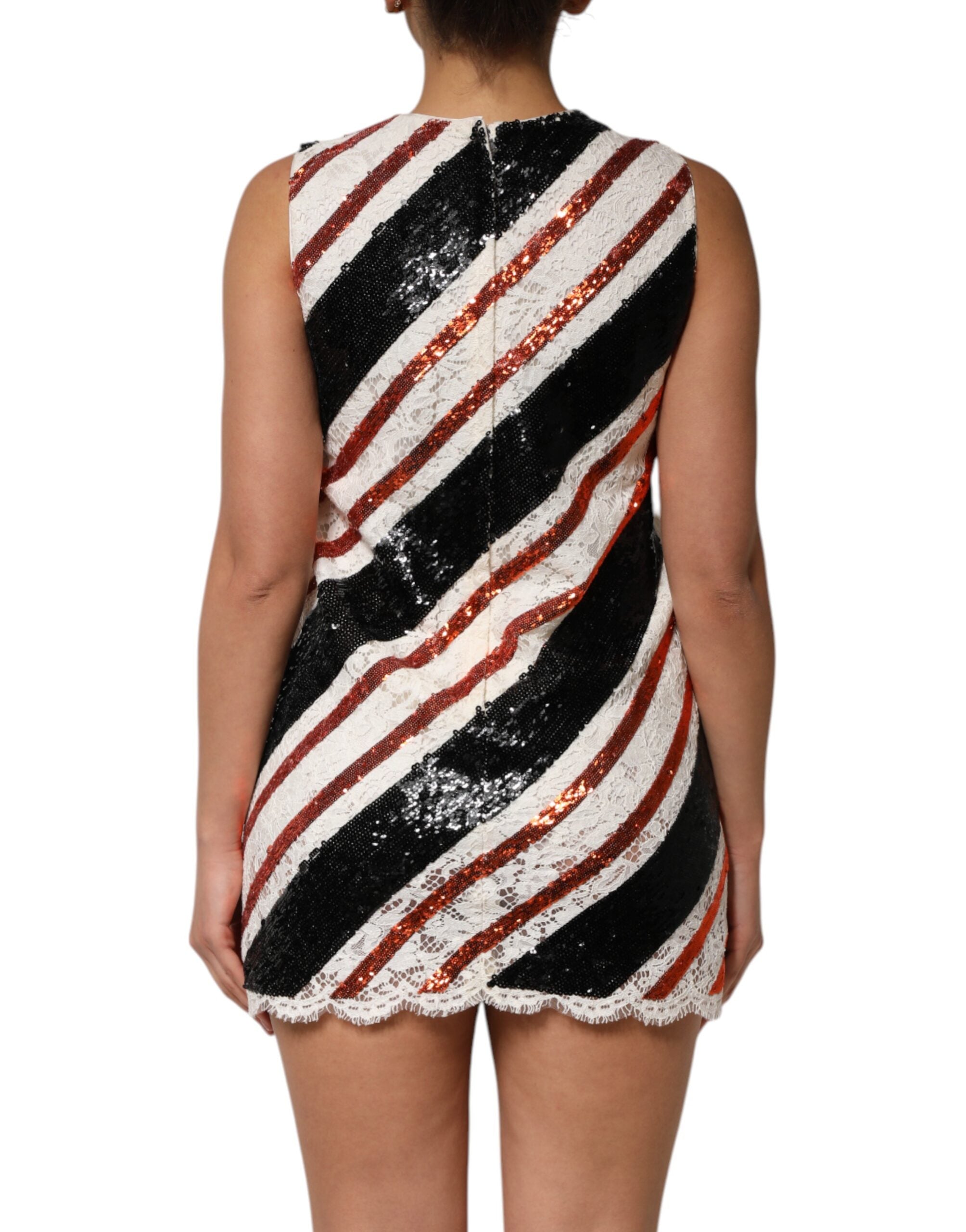 Indulge in the exquisite Dolce & Gabbana Multicolor Sequin Embellished Shift Dress, a masterpiece of Italian craftsmanship that elevates every occasion with luxurious allure.