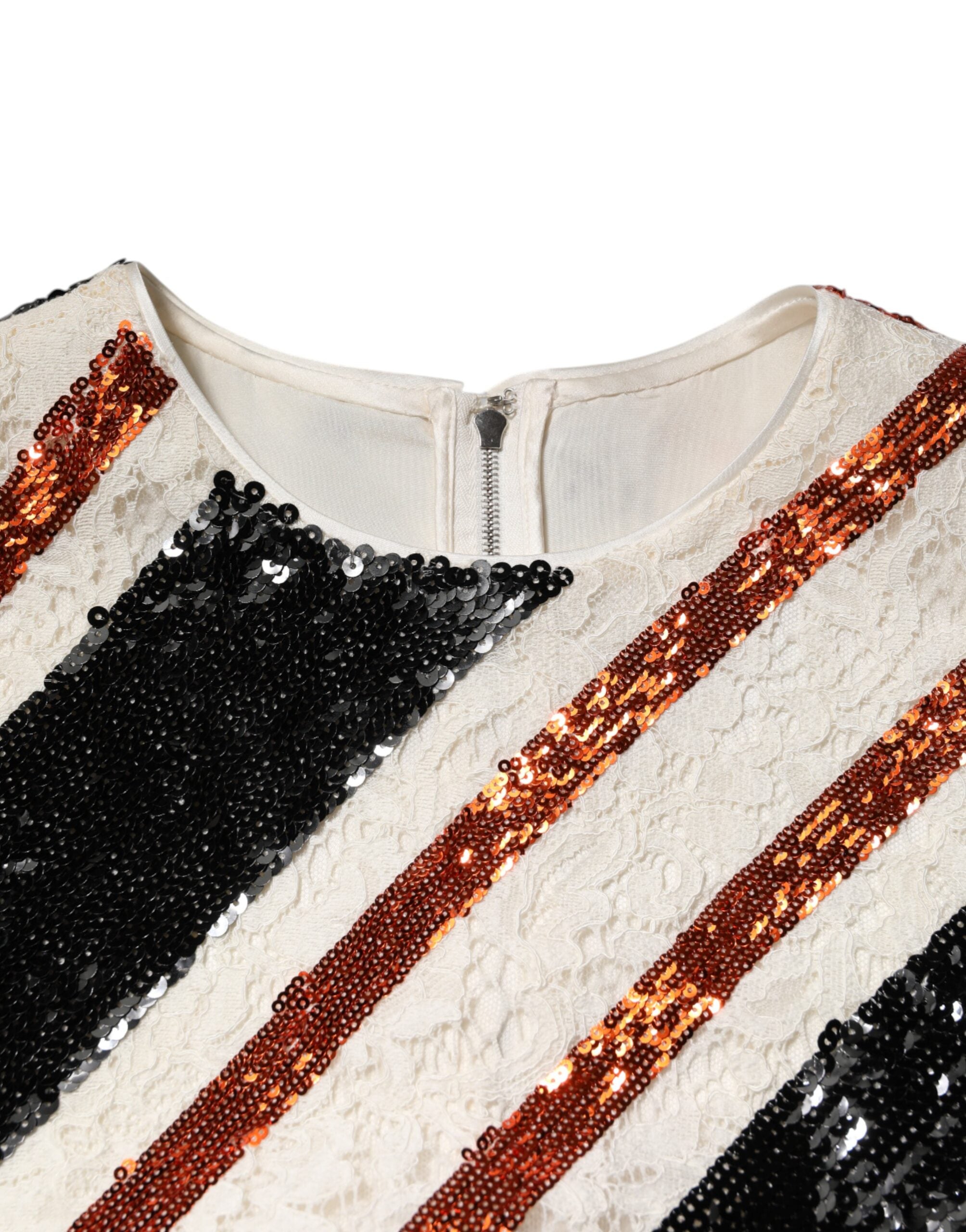 Experience the allure of the Dolce & Gabbana Multicolor Sequin Embellished Shift Dress, where exquisite craftsmanship meets luxurious materials, perfect for every sophisticated occasion.