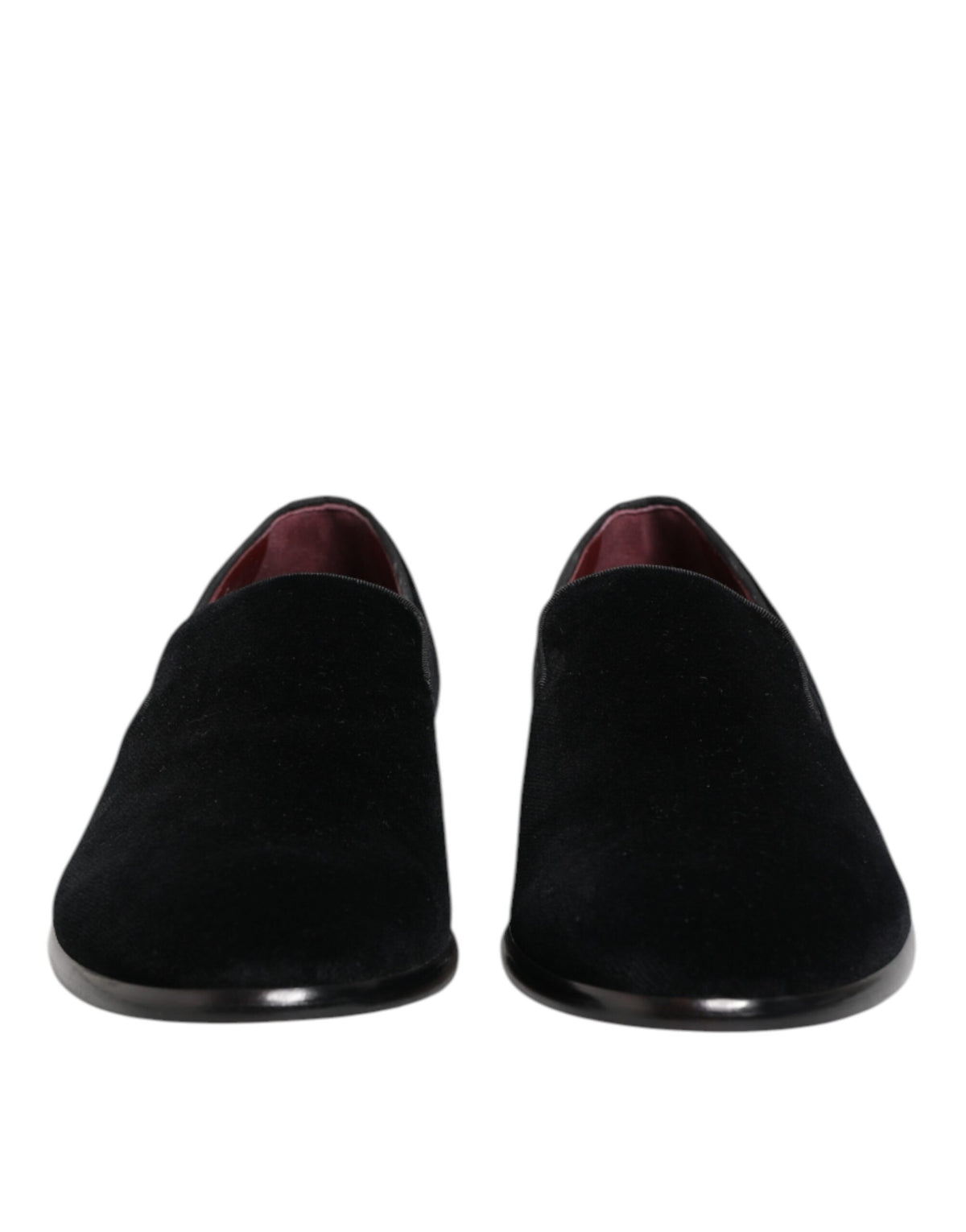 Indulge in the exquisite Dolce & Gabbana Black Velvet Loafers, where luxurious cotton meets Italian craftsmanship, embodying timeless elegance for the discerning connoisseur.