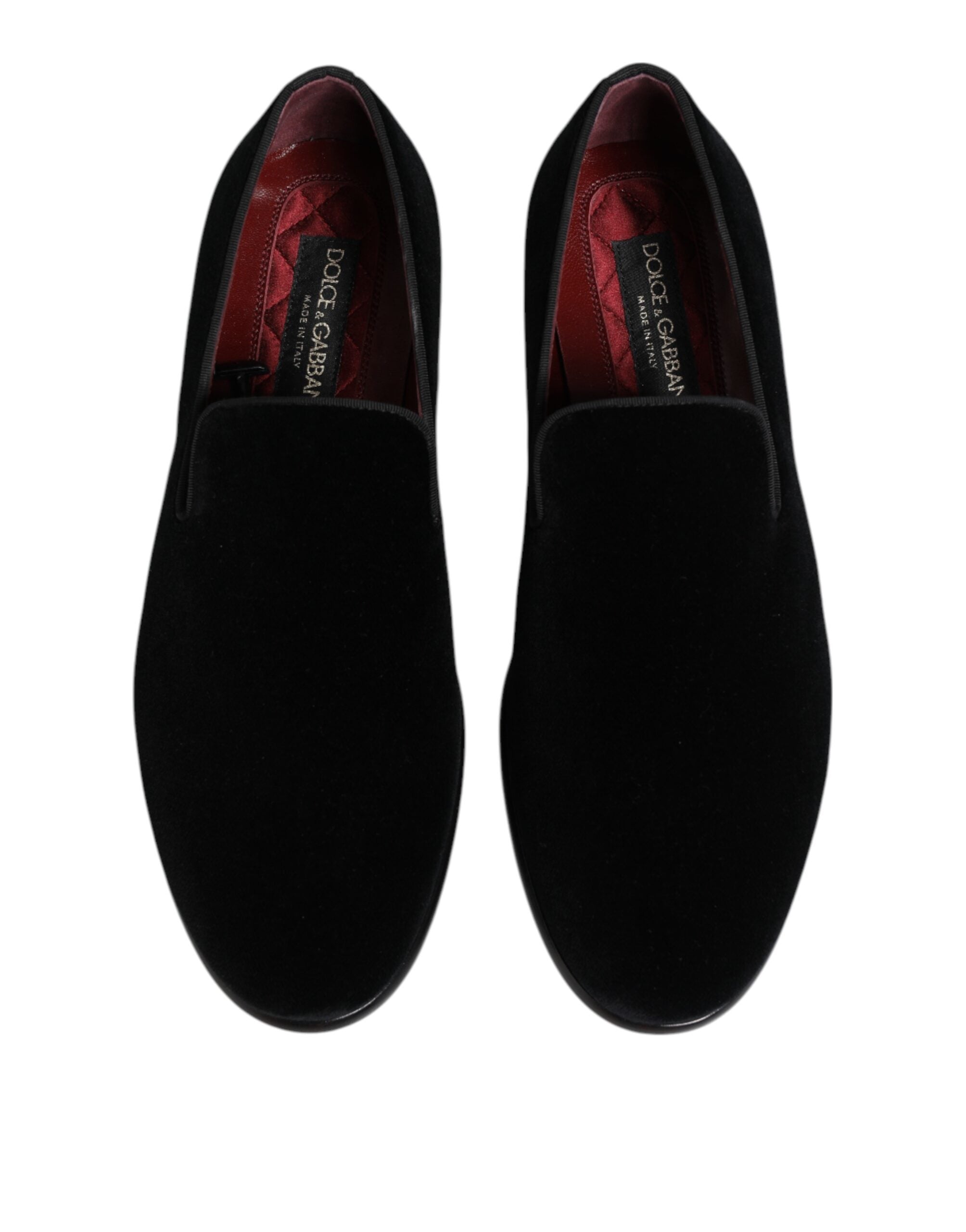 Experience the allure of Dolce & Gabbana Black Velvet Loafers, where exquisite craftsmanship meets timeless elegance, perfect for those who embrace luxury and sophistication.