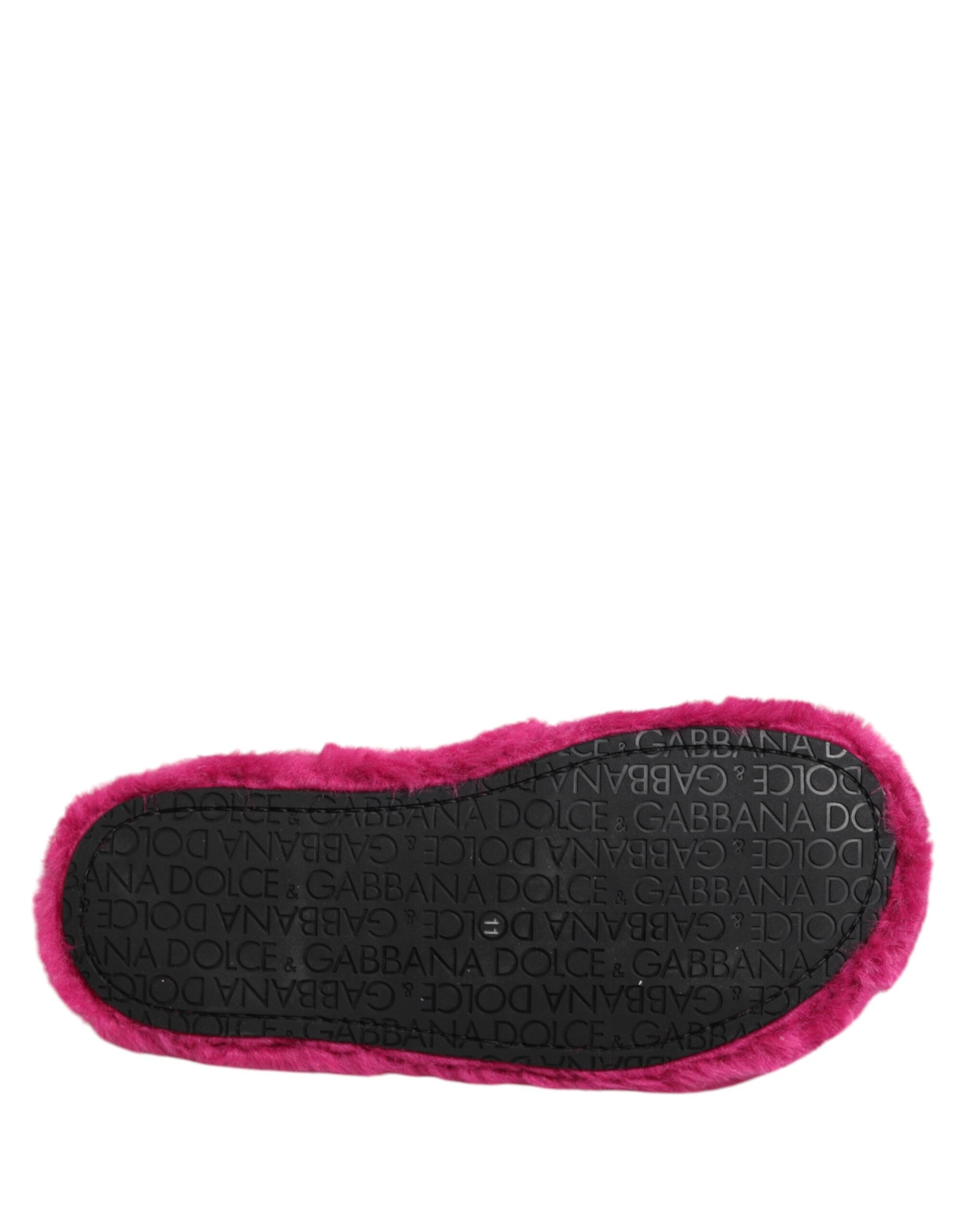 Elevate your summer style with Dolce & Gabbana's Pink Acrylic Faux Fur Mens Flats Sandals, where exquisite Italian craftsmanship meets luxurious comfort for the discerning individual.