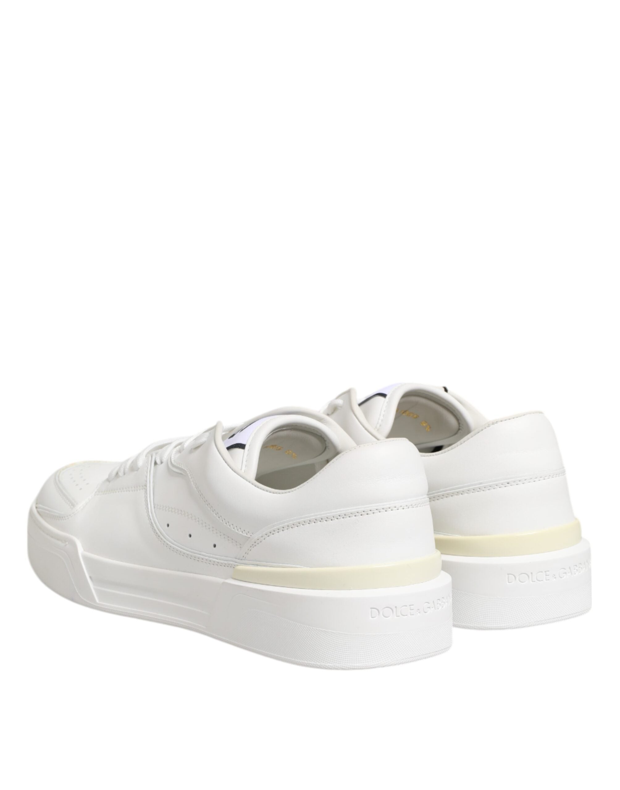 Dolce & Gabbana White Miami Leather Low Top Sneakers Shoes
