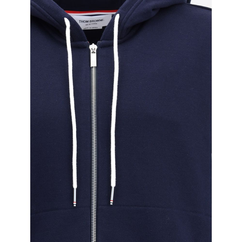 Thom Browne Blue Cotton Sweatshirt