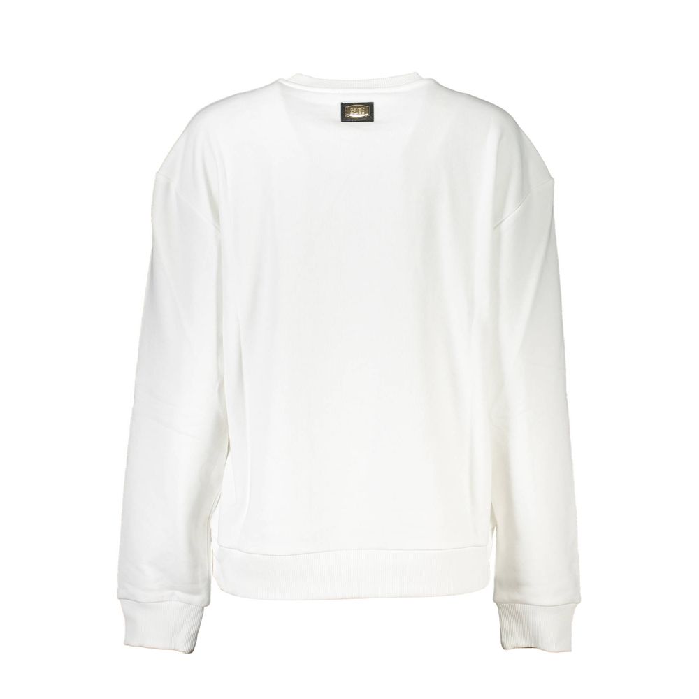 Elevate your wardrobe with the Cavalli Class Bianco Cotton Women Sweatshirt, a luxurious blend of comfort and elegance, perfect for any sophisticated occasion.