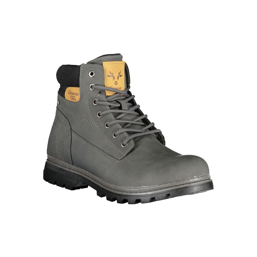 Carrera Grey Polyurethane Men's Boot - Artisanal Luxury Footwear