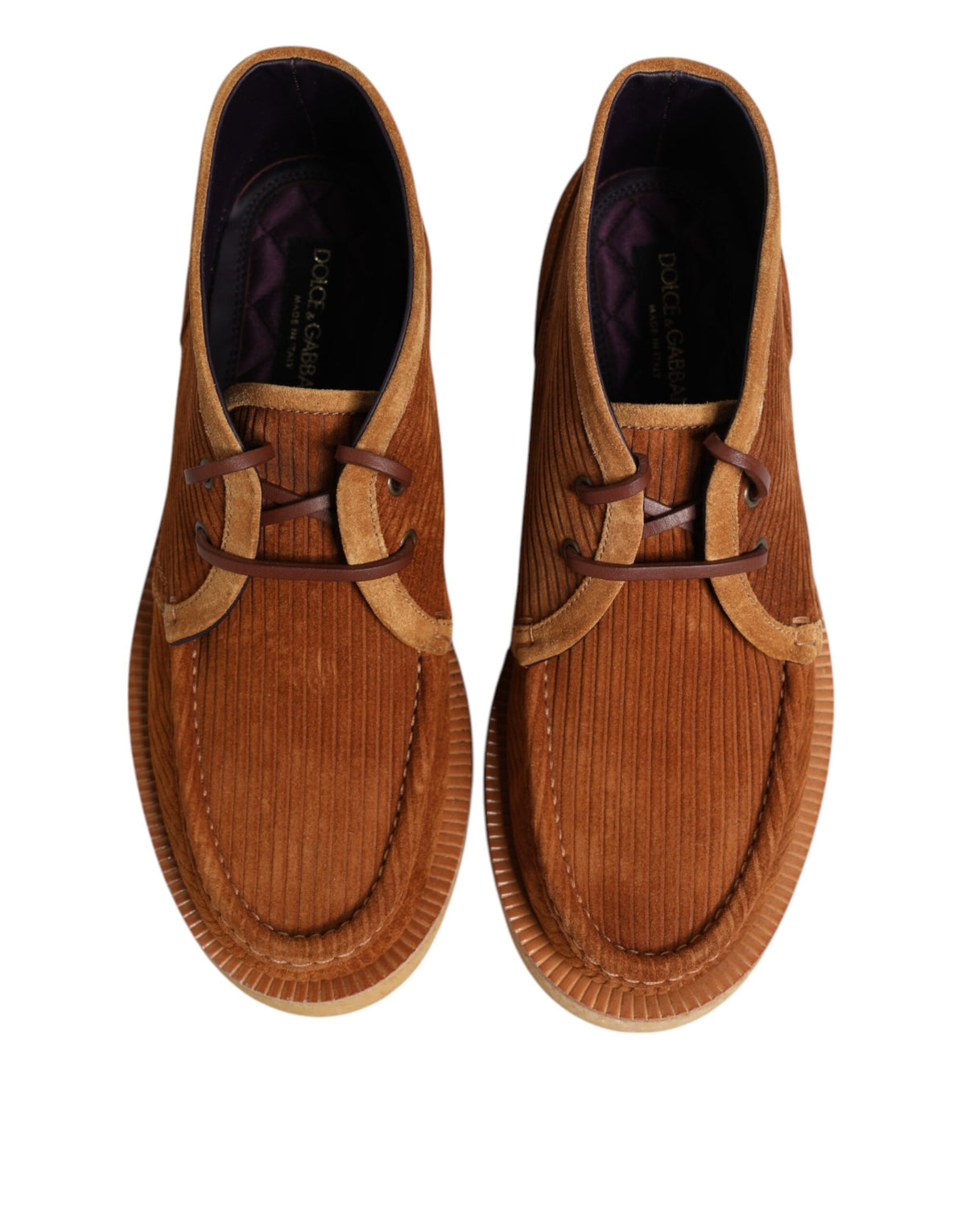 Step into timeless elegance with Dolce & Gabbana's Brown Suede Nubuck Leather Desert Ankle Boots, where exquisite Italian craftsmanship meets luxurious comfort for the discerning individual.