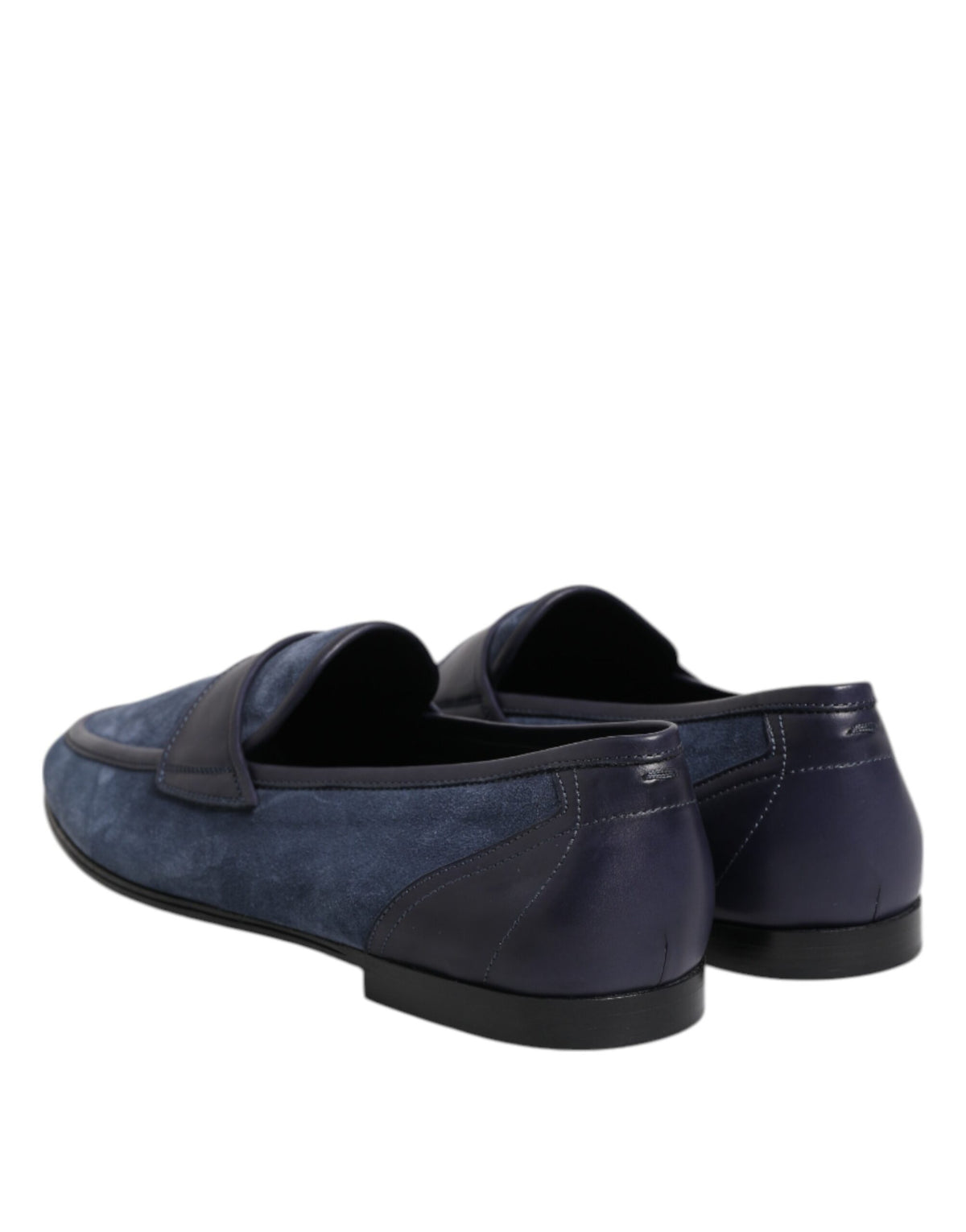 Dolce & Gabbana Blue Suede Leather Loafers - Timeless Luxury