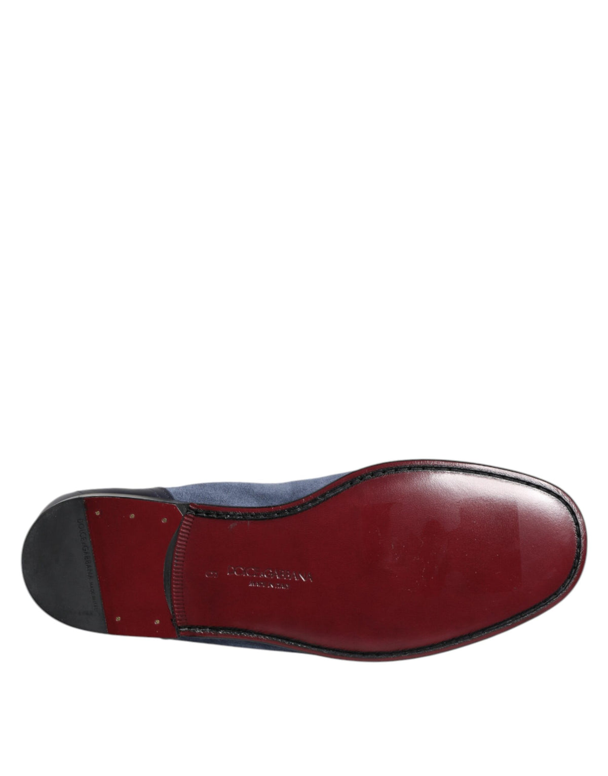 Dolce & Gabbana Blue Suede Leather Loafers - Timeless Elegance