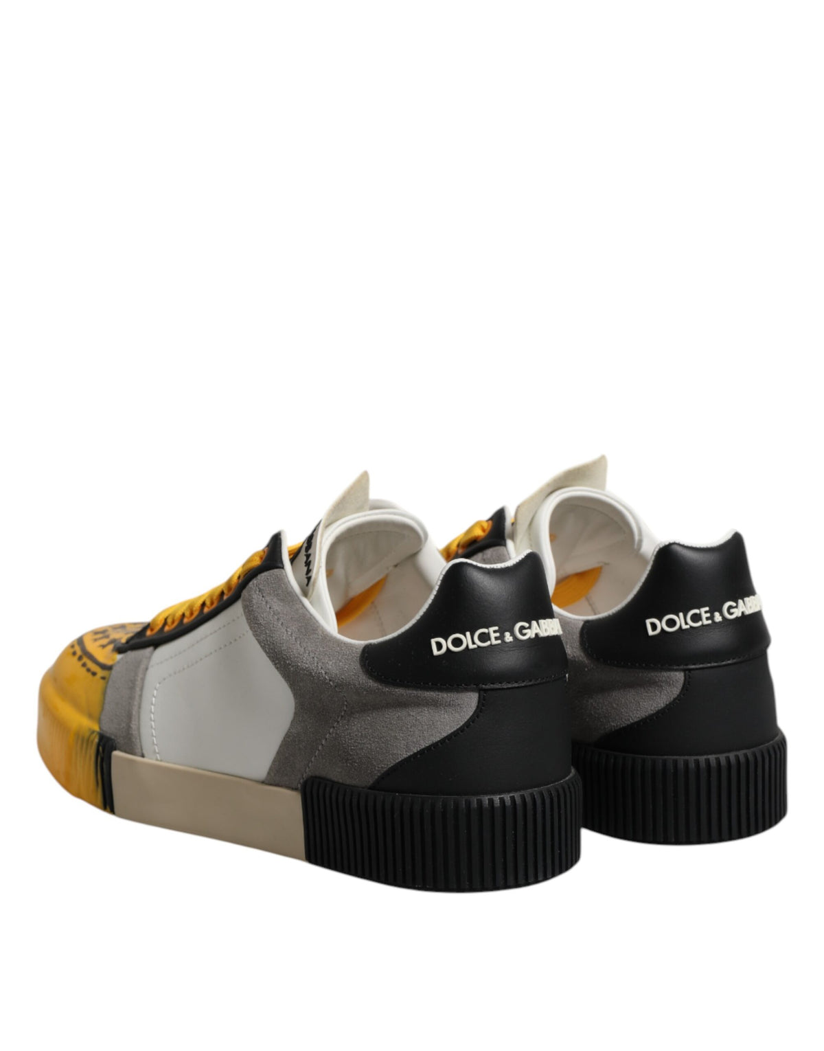 Elevate your style with Dolce & Gabbana's Multicolor MIAMI Low Top Sneakers, crafted from luxurious calfskin leather, embodying exquisite artistry and sophisticated allure.