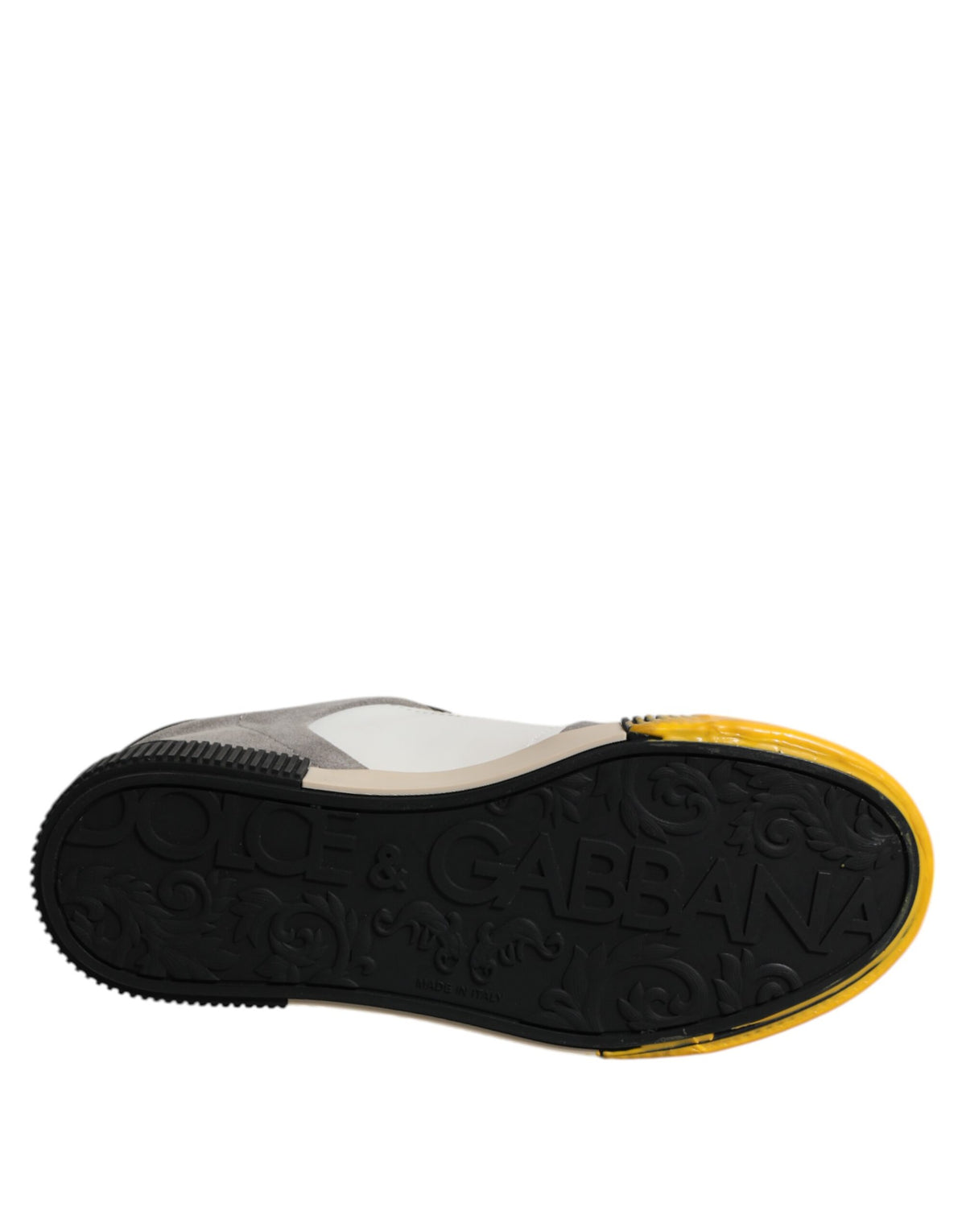 Indulge in the exquisite Dolce & Gabbana Multicolor MIAMI Low Top Sneakers, crafted from luxurious calfskin leather, embodying artistry and elegance for the discerning individual.