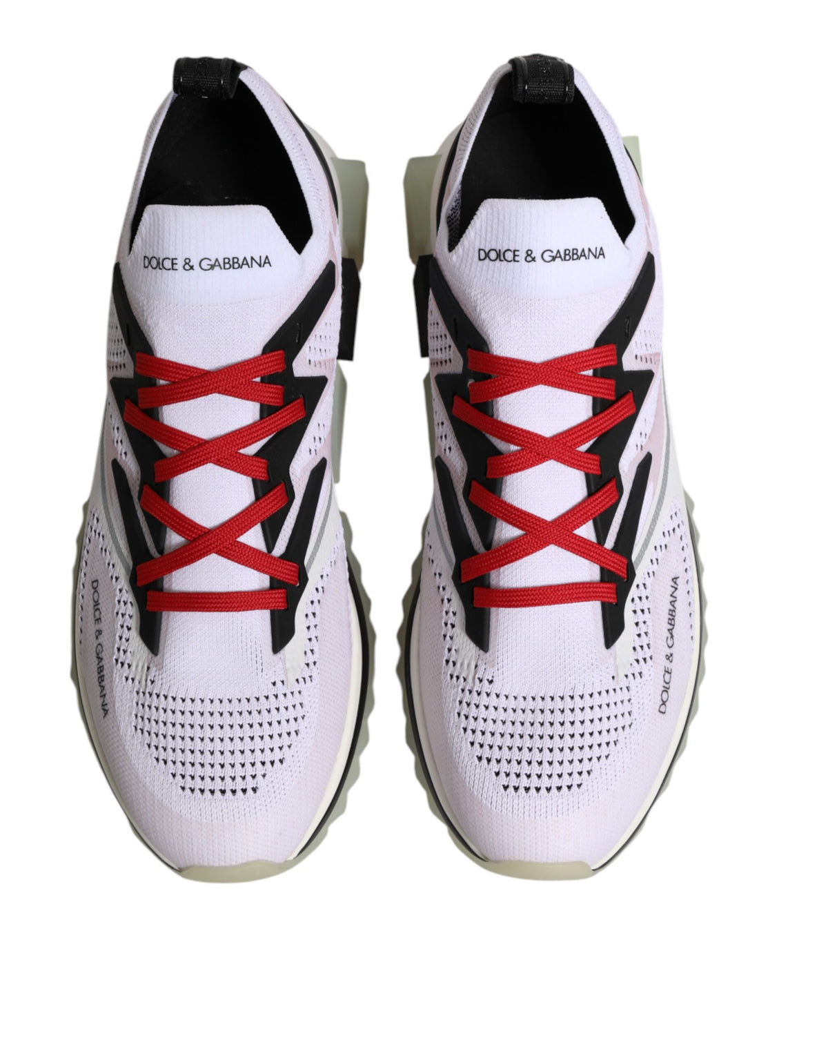 Indulge in the exquisite Dolce & Gabbana White SORRENTO Sport Stretch Sneakers, where luxurious materials and Italian craftsmanship redefine your style with effortless elegance.