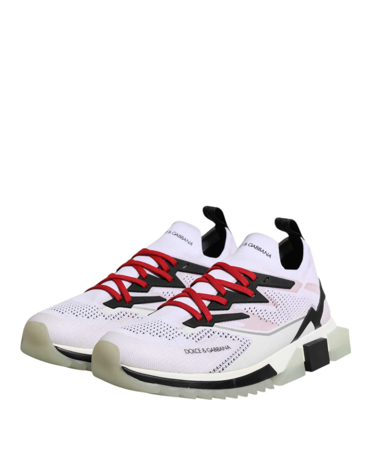 Elevate your style with Dolce & Gabbana's White SORRENTO Sport Stretch Sneakers, crafted from premium materials for unparalleled comfort and sophisticated allure.