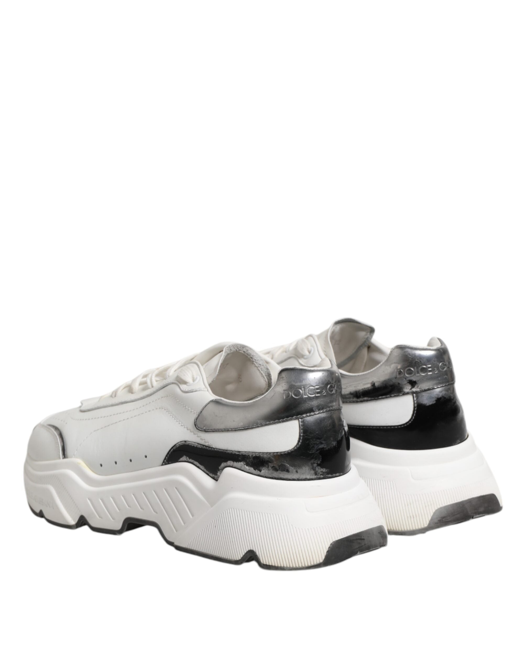 Dolce & Gabbana White Daymaster Leather Low Top Sneakers Shoes