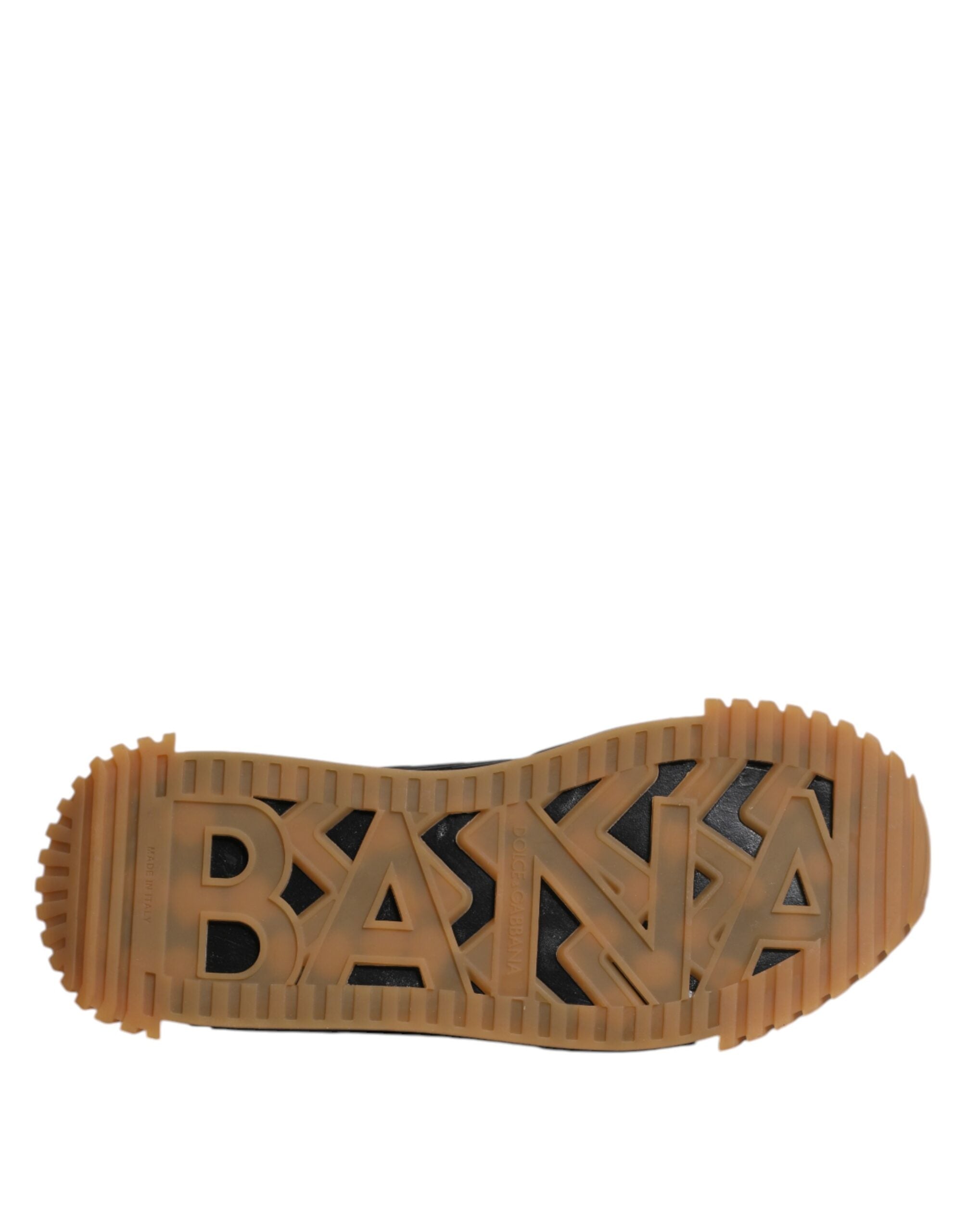 Dolce & Gabbana Black Logo Lace Up Low Top NS1 Sneakers Shoes