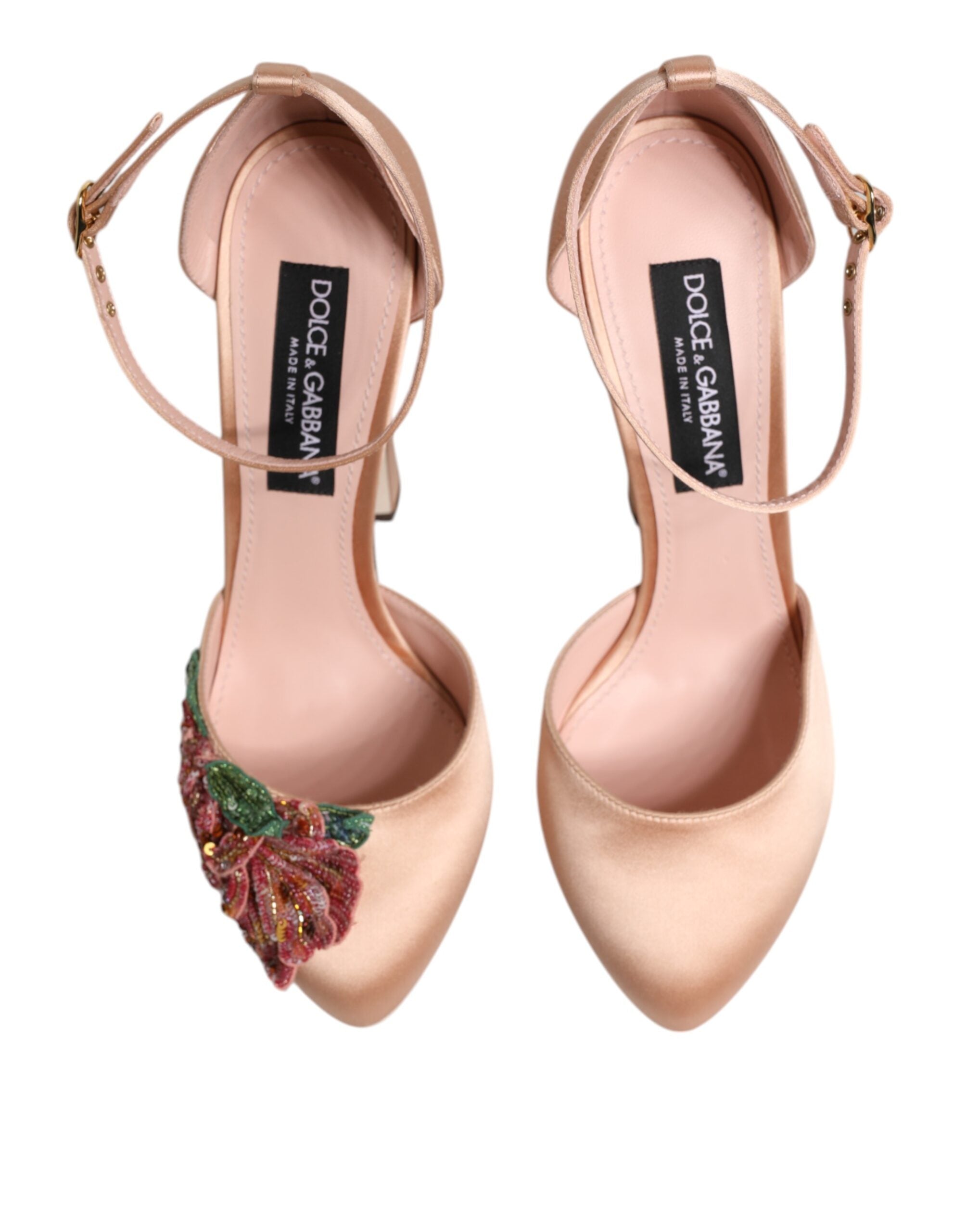 Indulge in the exquisite Dolce & Gabbana Pink Block Heels, where luxurious silk and viscose meet artisanal Italian craftsmanship, perfect for elevating any elegant occasion.