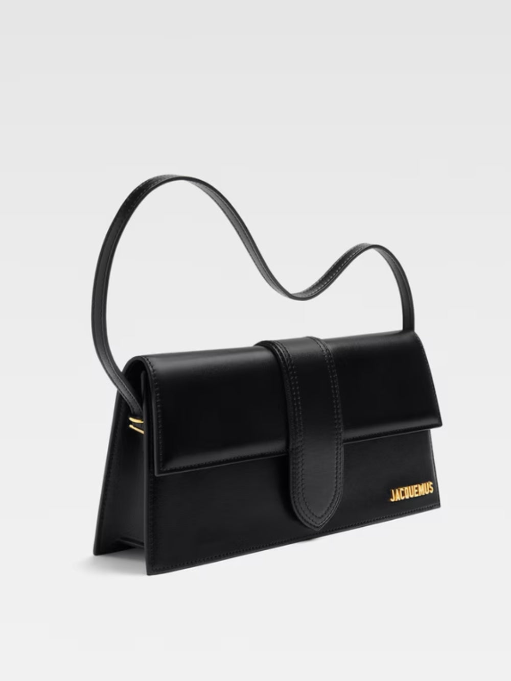 Discover the Jacquemus Black Leather Le Bambino Long, a symbol of artisanal excellence and timeless elegance, designed for the discerning connoisseur of luxury.