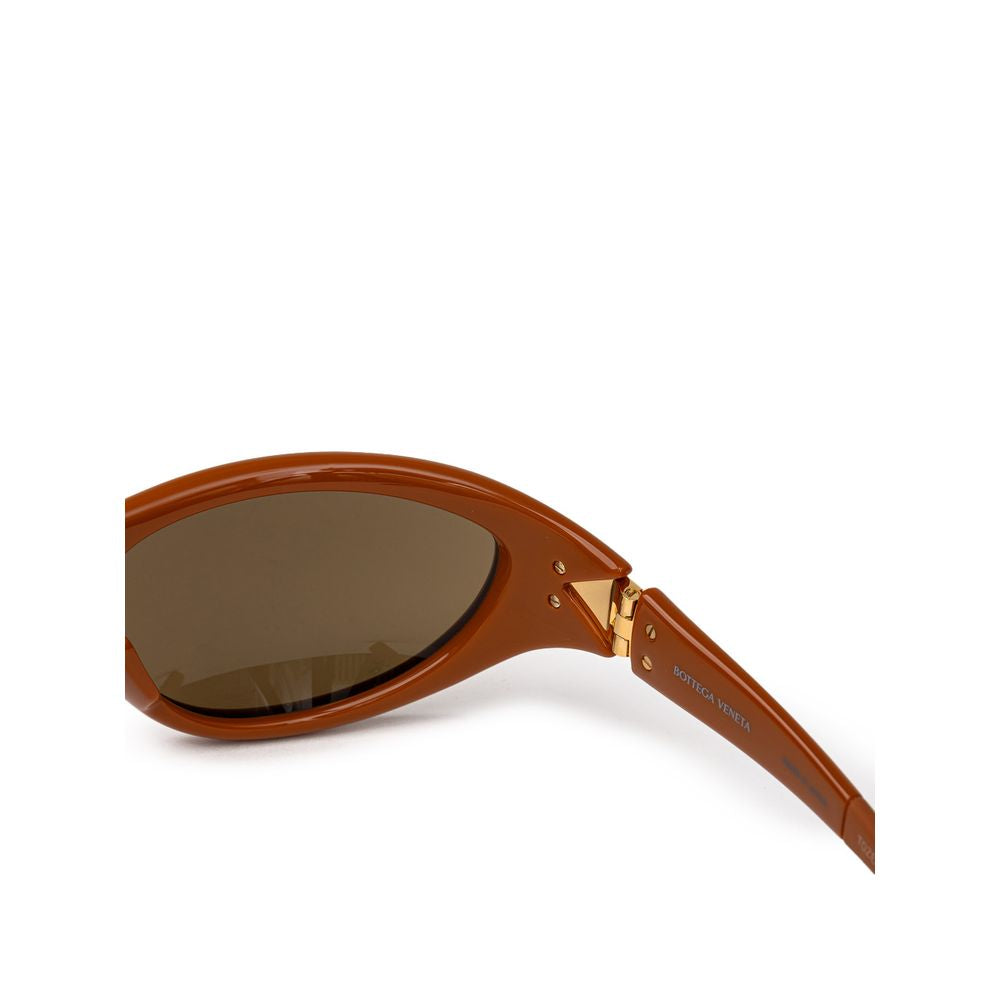 Bottega Veneta Brown Acetate Sunglasses – Artisanal Luxury Statement