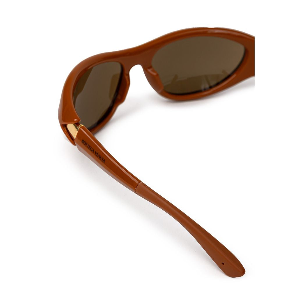 Bottega Veneta Brown Acetate Sunglasses – Artisanal Luxury Statement