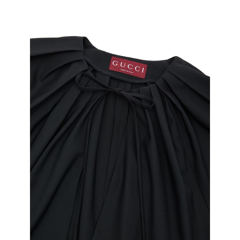 Gucci Black Wool Jumpsuit – Exquisite Couture Elegance
