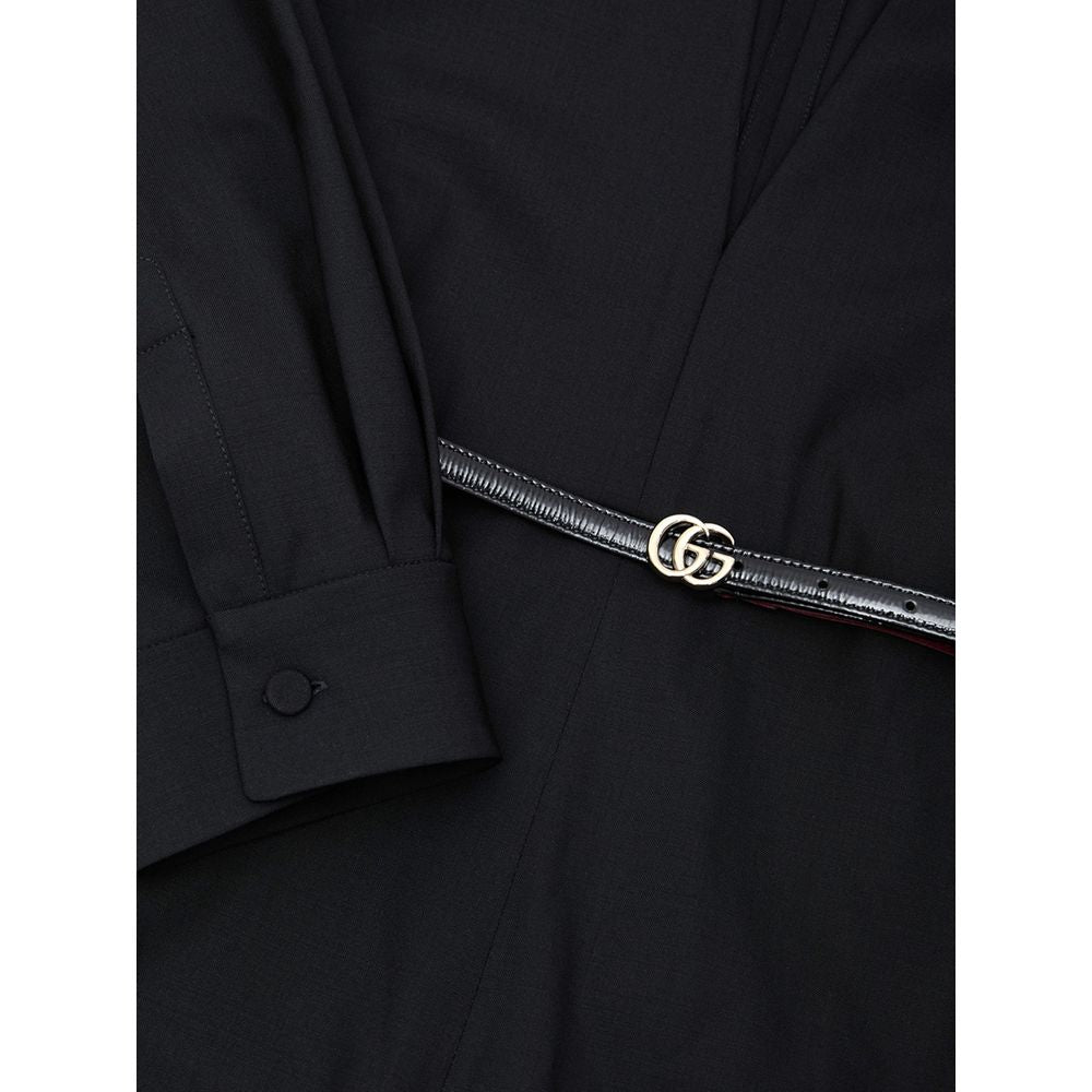 Gucci Black Wool Jumpsuit – Exquisite Couture Elegance