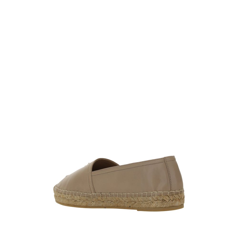 Saint Laurent Brown Lamb Ovis Aries Espadrilles - Luxurious Elegance