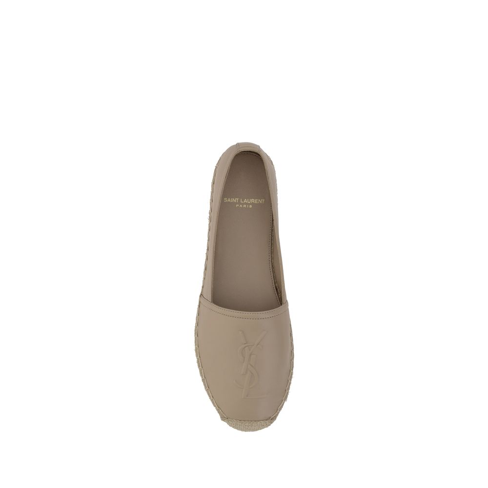 Saint Laurent Brown Lamb Ovis Aries Espadrilles - Luxurious Elegance