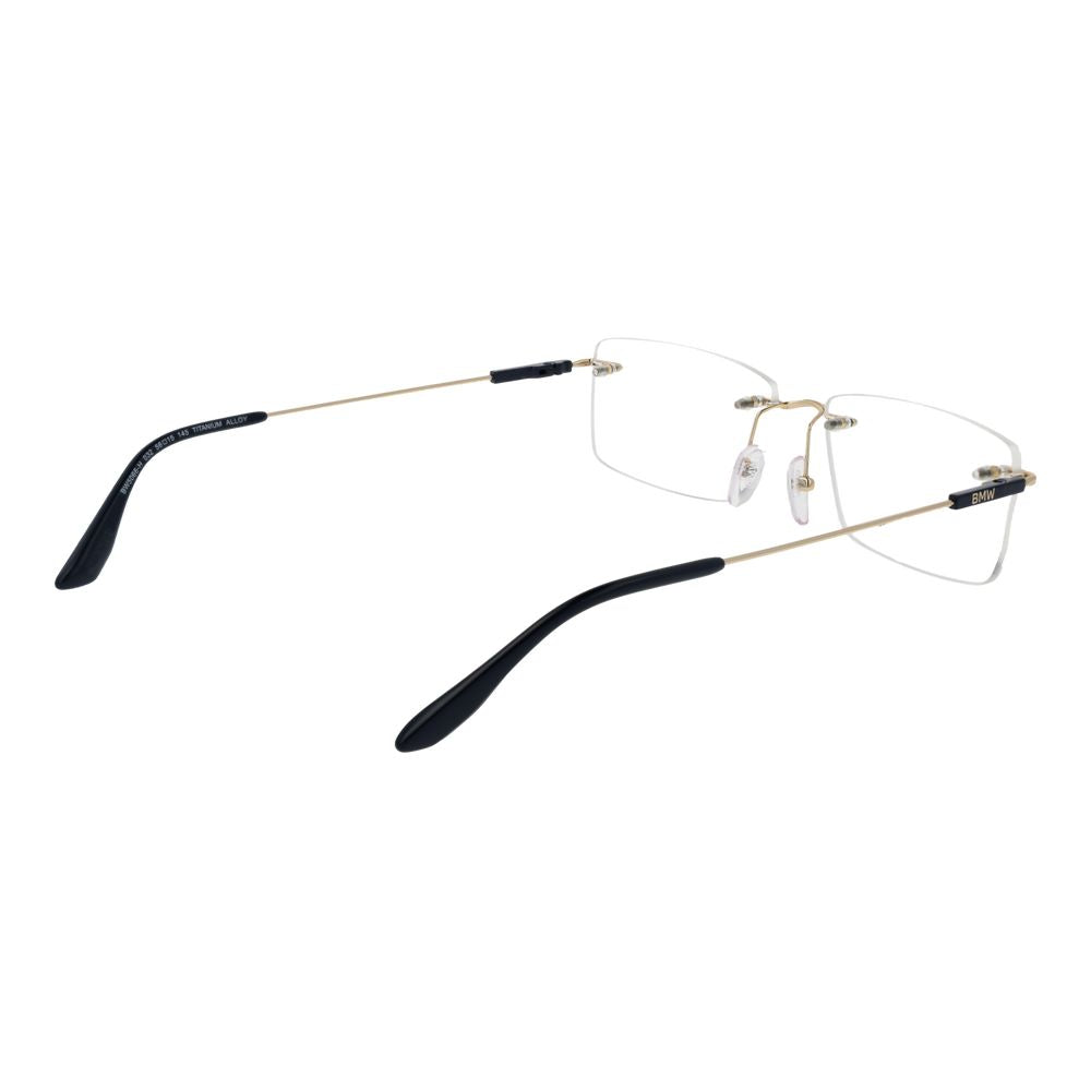 BMW Gold Titanium Glasses – Luxurious Rimless Eyewear