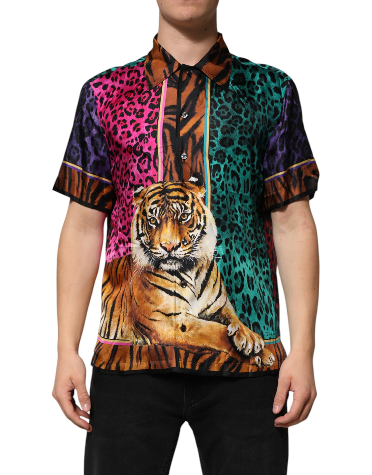 Dolce & Gabbana Silk Tiger Print T-shirt - Luxe Summer Essential