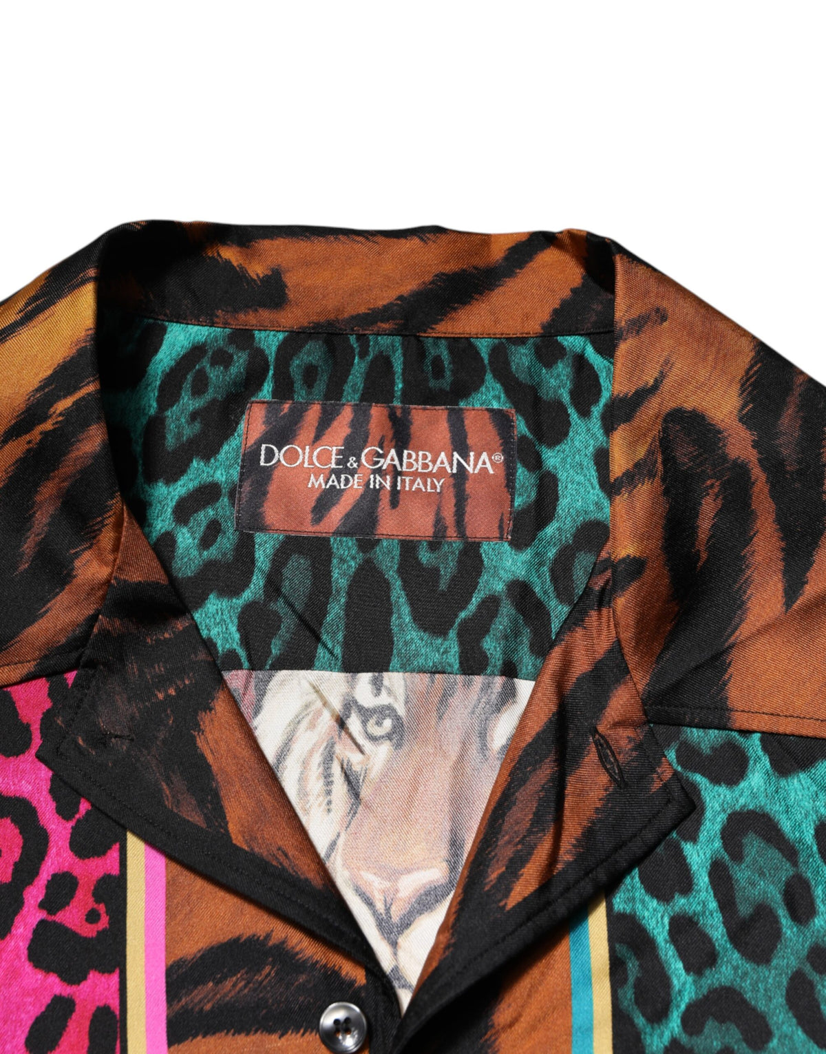 Dolce & Gabbana Silk Tiger Print Hawaiian T-shirt - Luxe Elegance