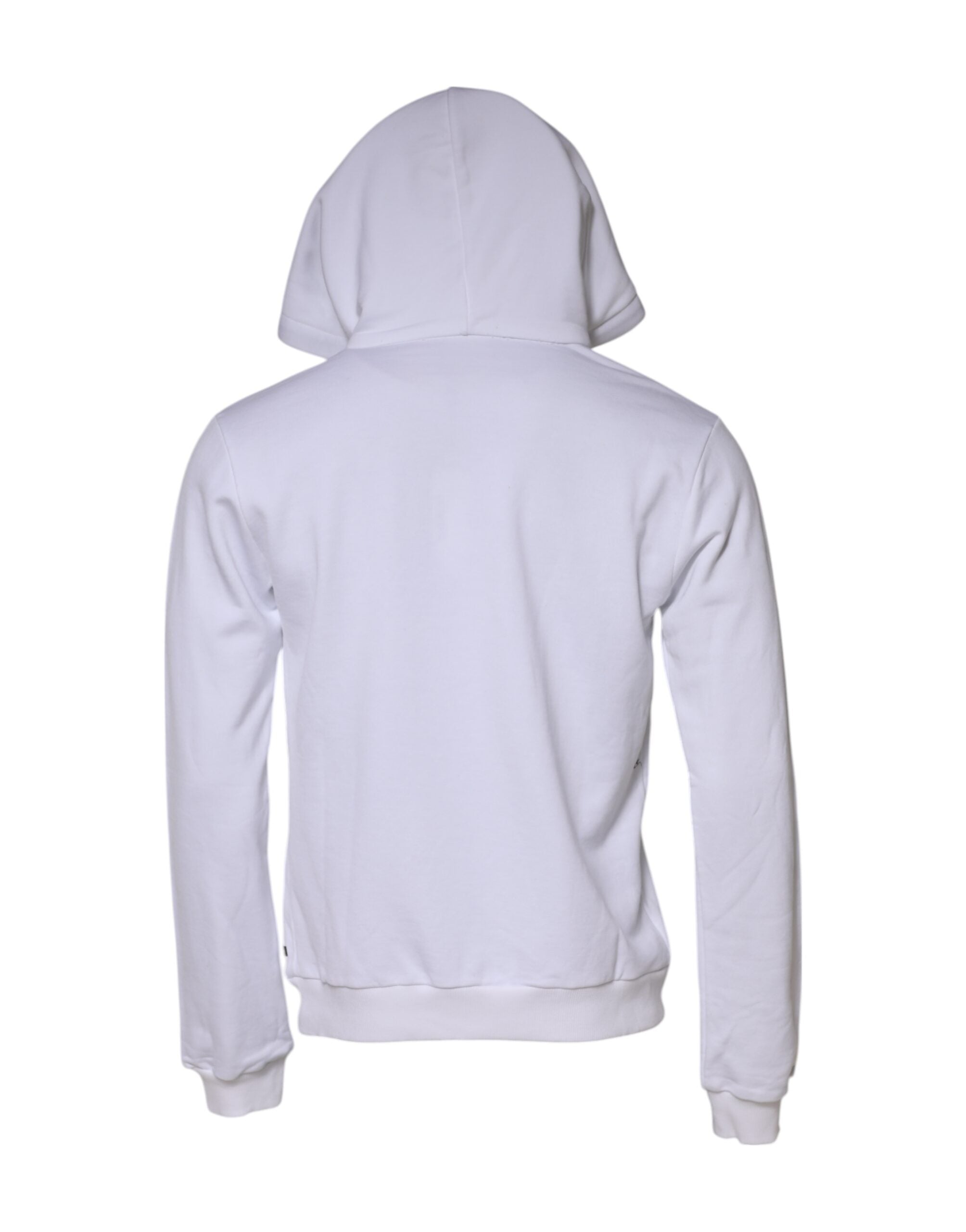 Elevate your wardrobe with the Dolce & Gabbana White Sacred Heart Hooded Sweatshirt, crafted from premium cotton, embodying timeless elegance and exquisite Italian craftsmanship.