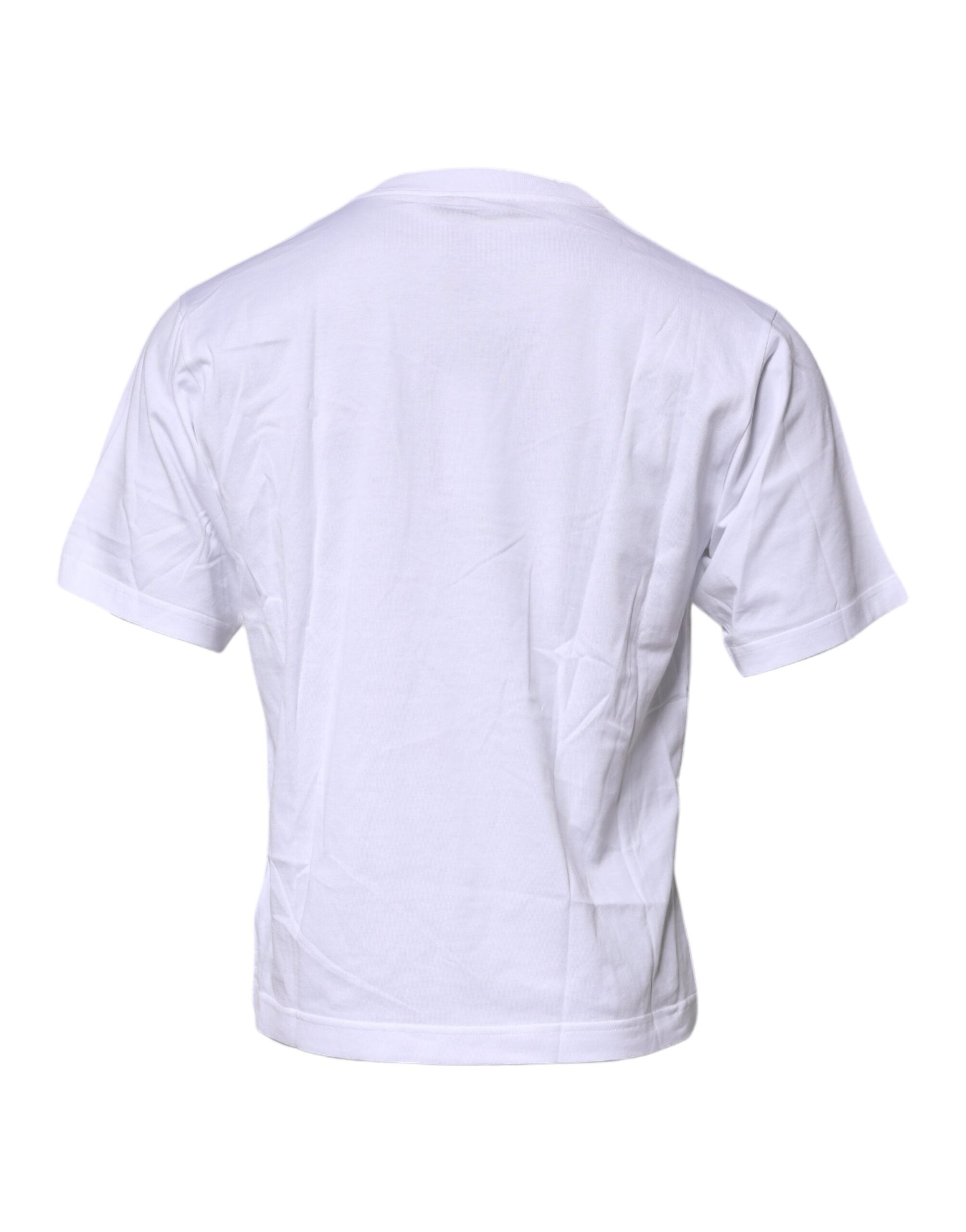 Dolce & Gabbana White Logo Crew Neck Short Sleeves T-shirt