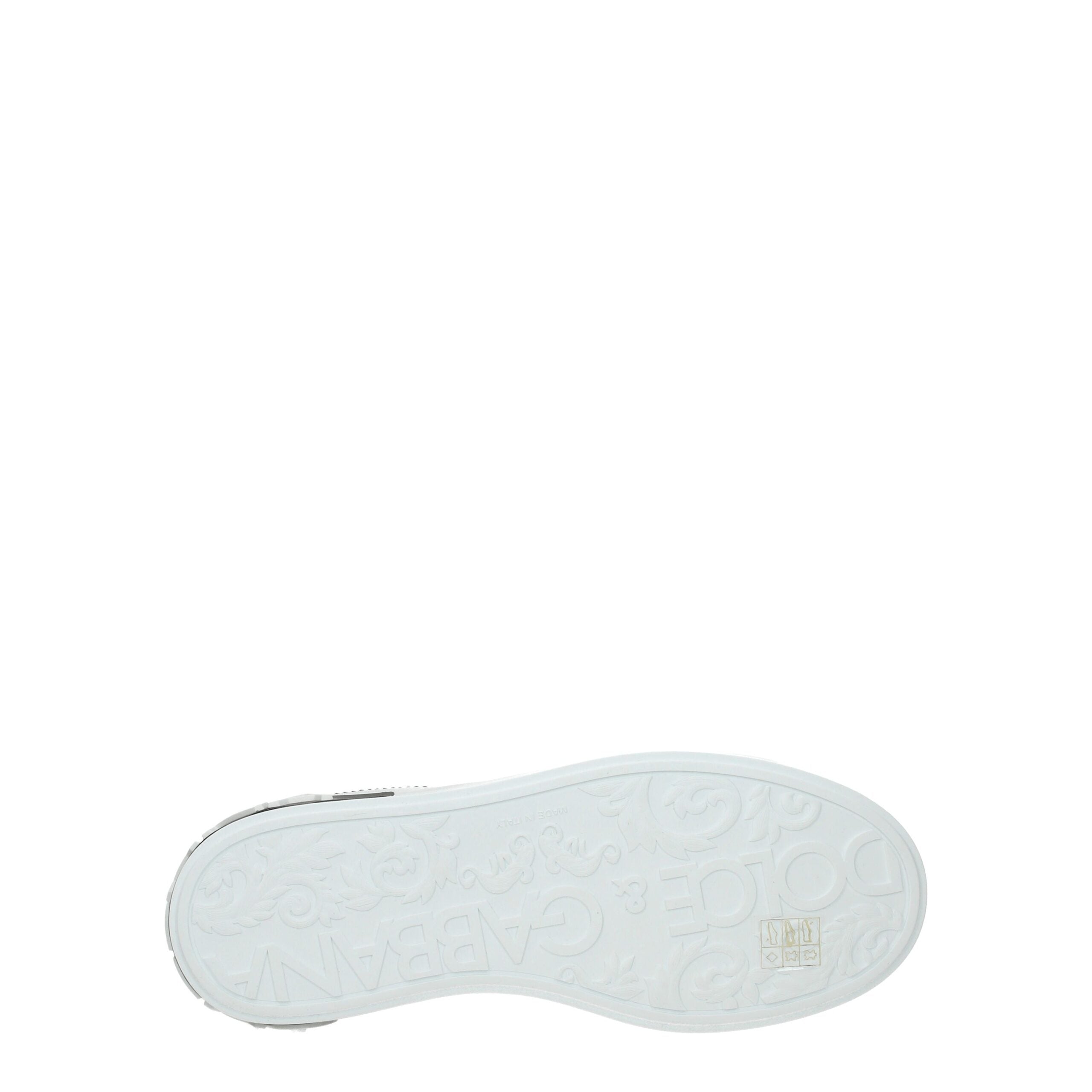 Dolce & Gabbana White Leather Low Top Sneakers