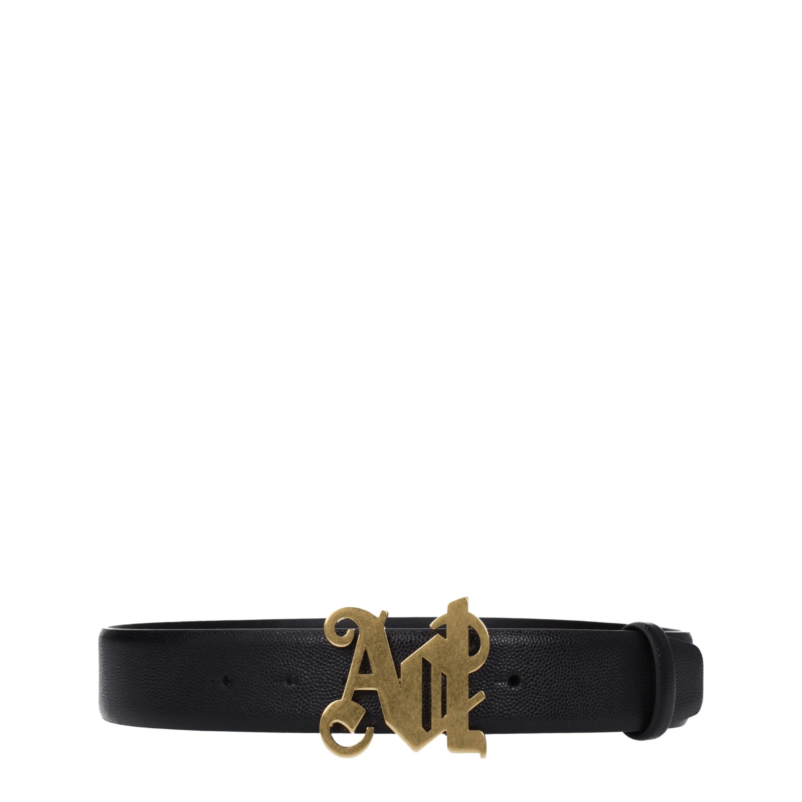 Elevate your style with the Palm Angels Black Leather Regular Belt, a masterpiece of artisanal luxury that redefines sophistication and timeless elegance.