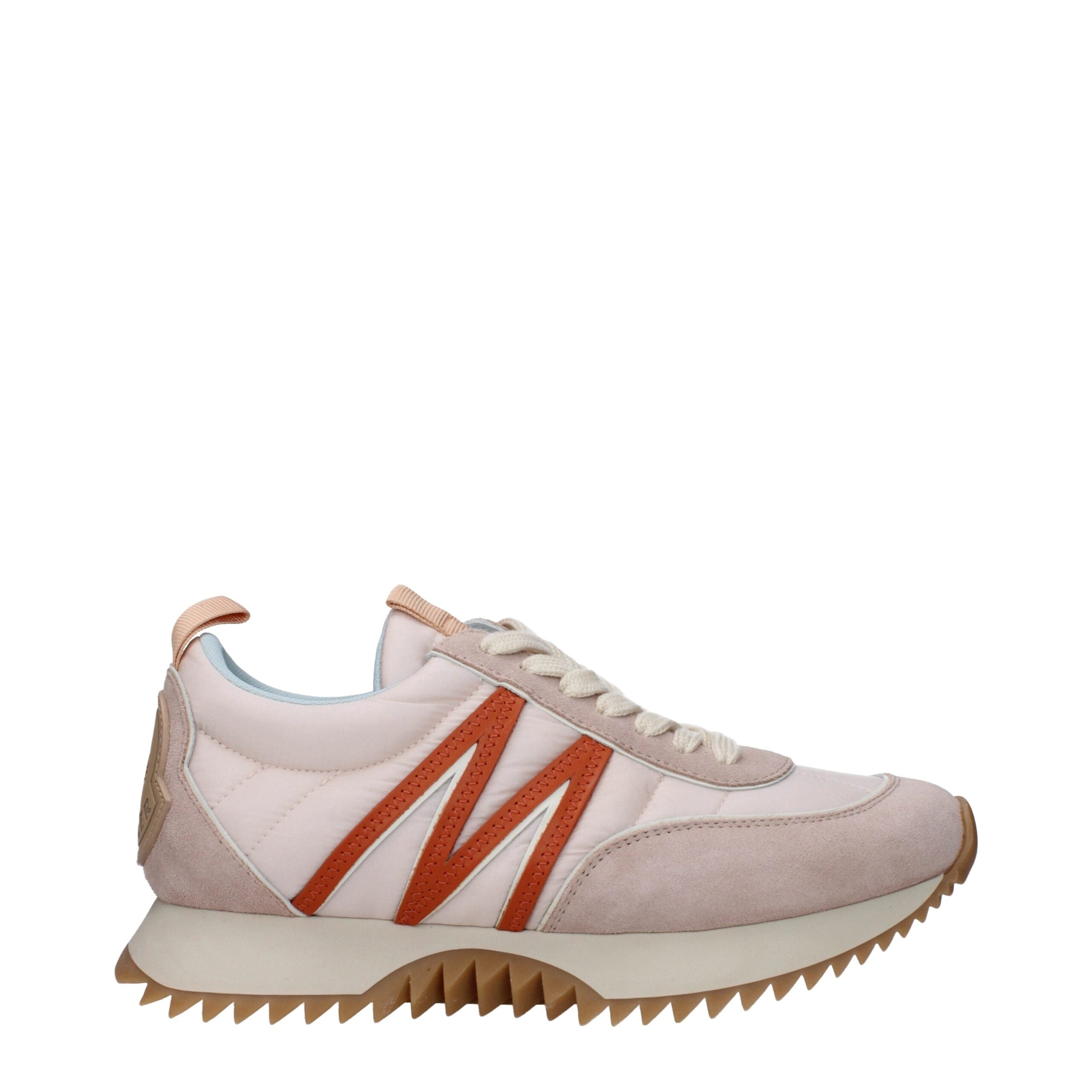 Elevate your style with Moncler Pink Fabric Chunky Sneakers, where exquisite craftsmanship meets luxurious design, perfect for the discerning modern individual.