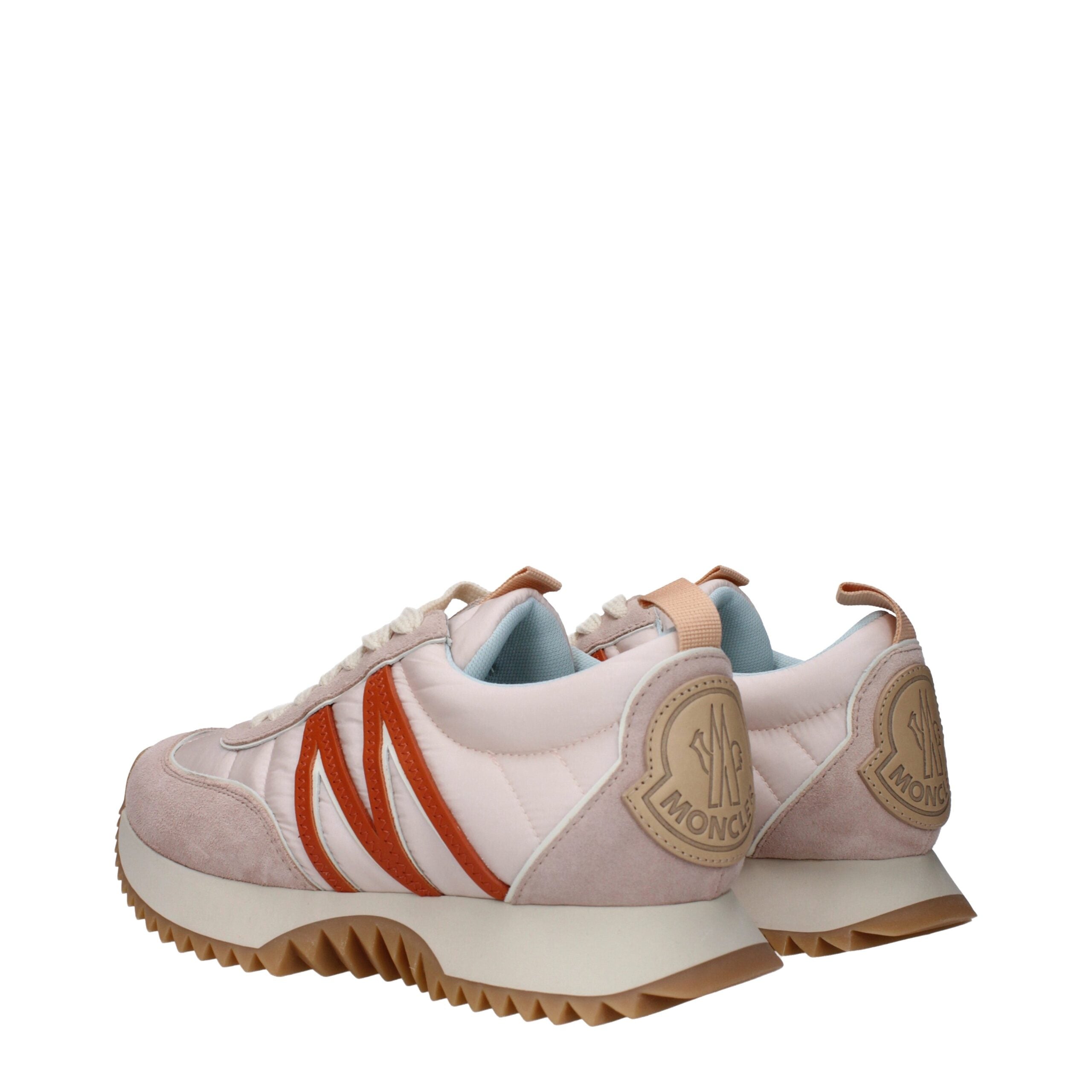 Elevate your style with Moncler Pink Fabric Chunky Sneakers, where exquisite craftsmanship meets luxurious design, perfect for the discerning modern individual.