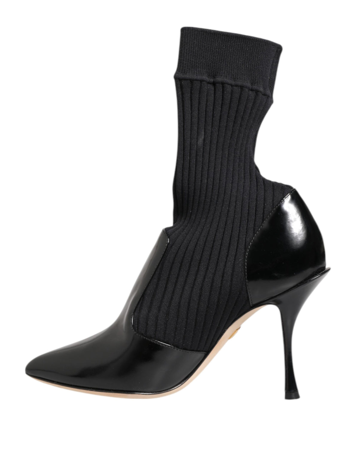 Elevate your style with Dolce & Gabbana's Black Stretch Stilettos Booties, where exquisite craftsmanship meets luxurious materials for a statement of timeless elegance.