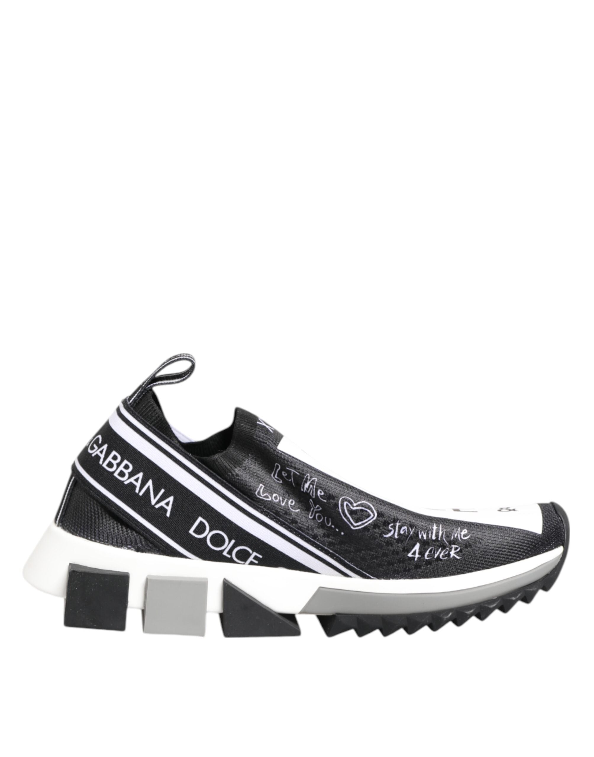 Elevate your style with Dolce & Gabbana's Black White Sorrento Low Top Sneakers, a luxurious blend of Italian craftsmanship and premium materials for the discerning fashionista.