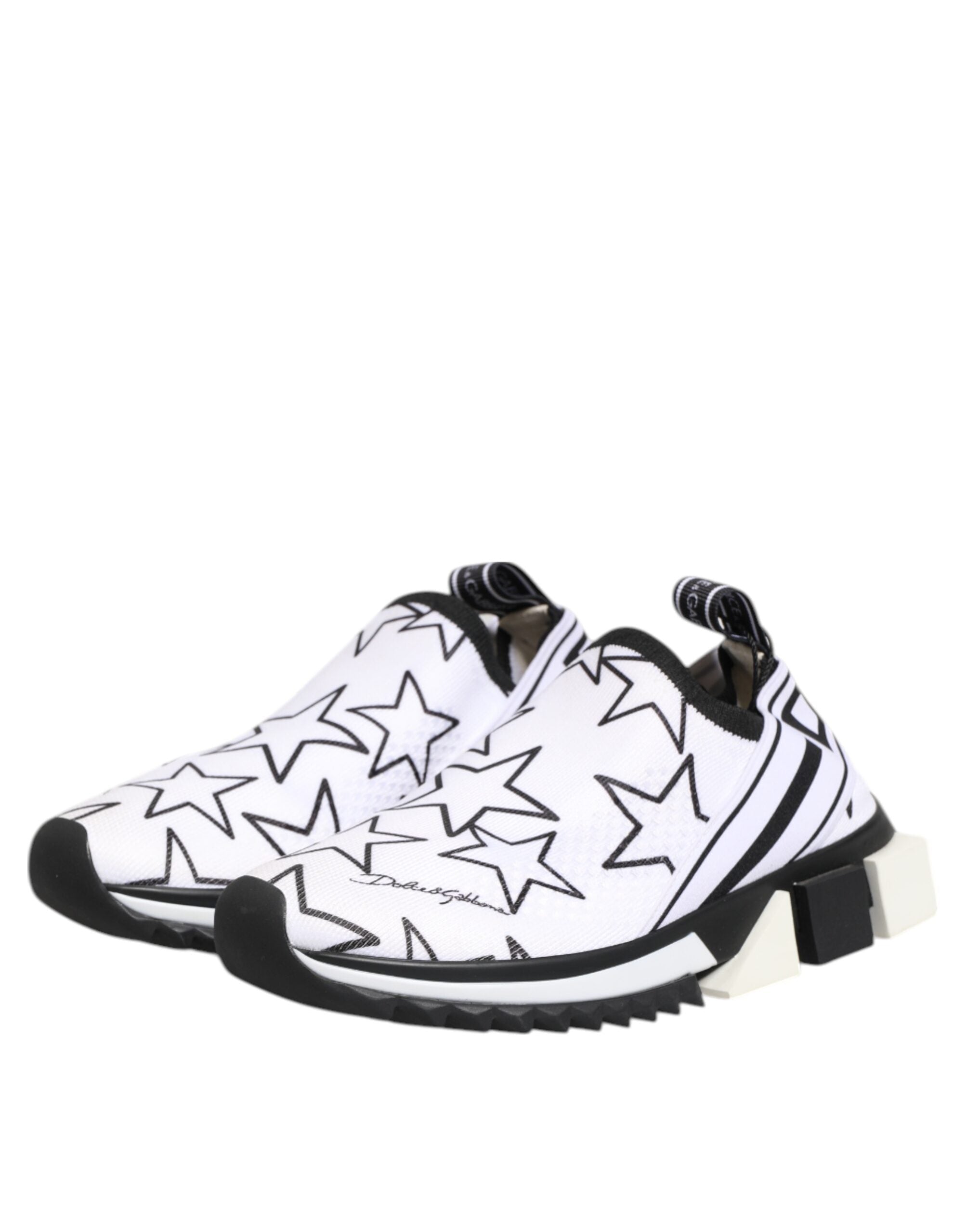Dolce & Gabbana White Stars Sorrento Low Top Sneakers Shoes