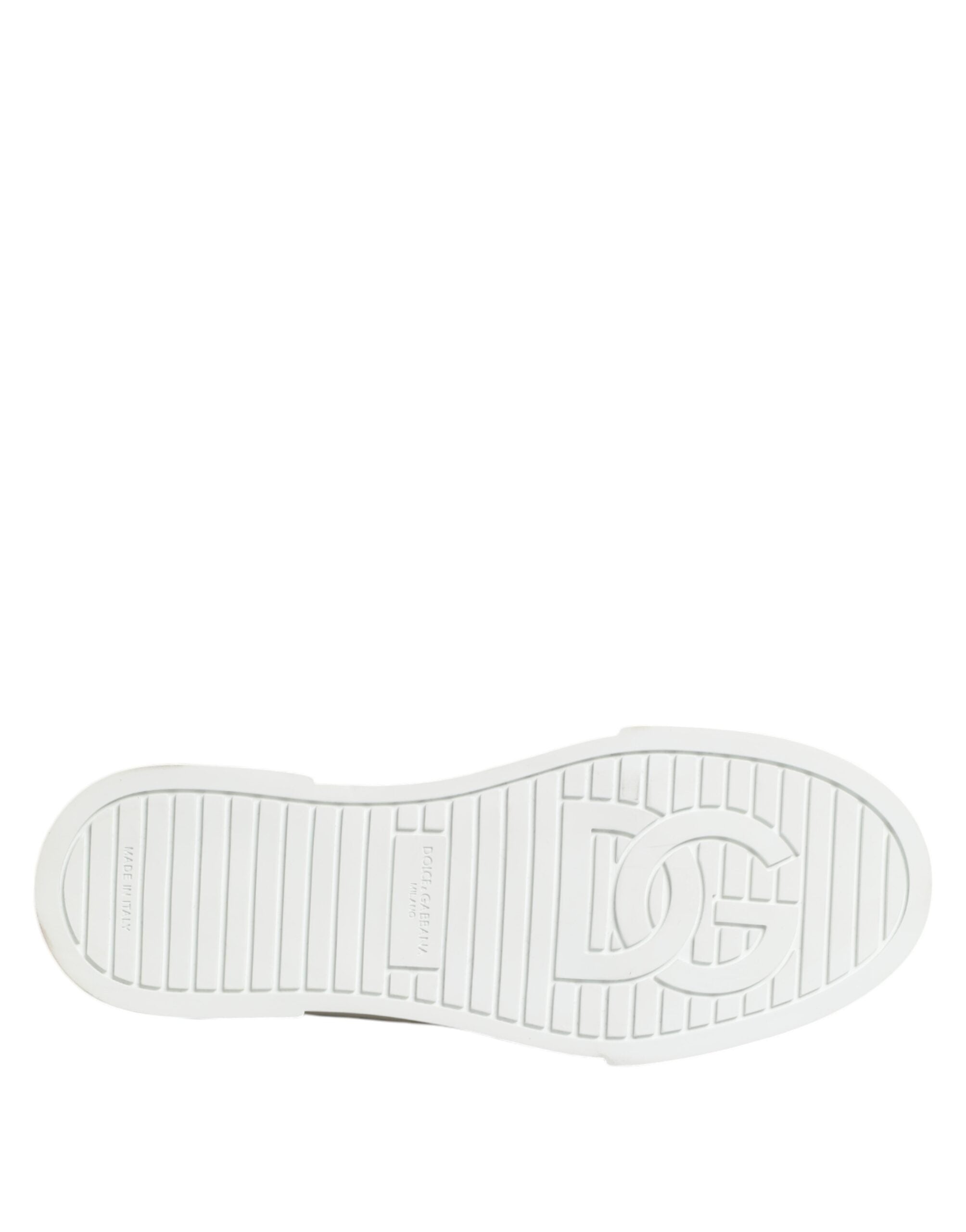 Dolce & Gabbana White Pink Canvas Low Top Sneakers Shoes