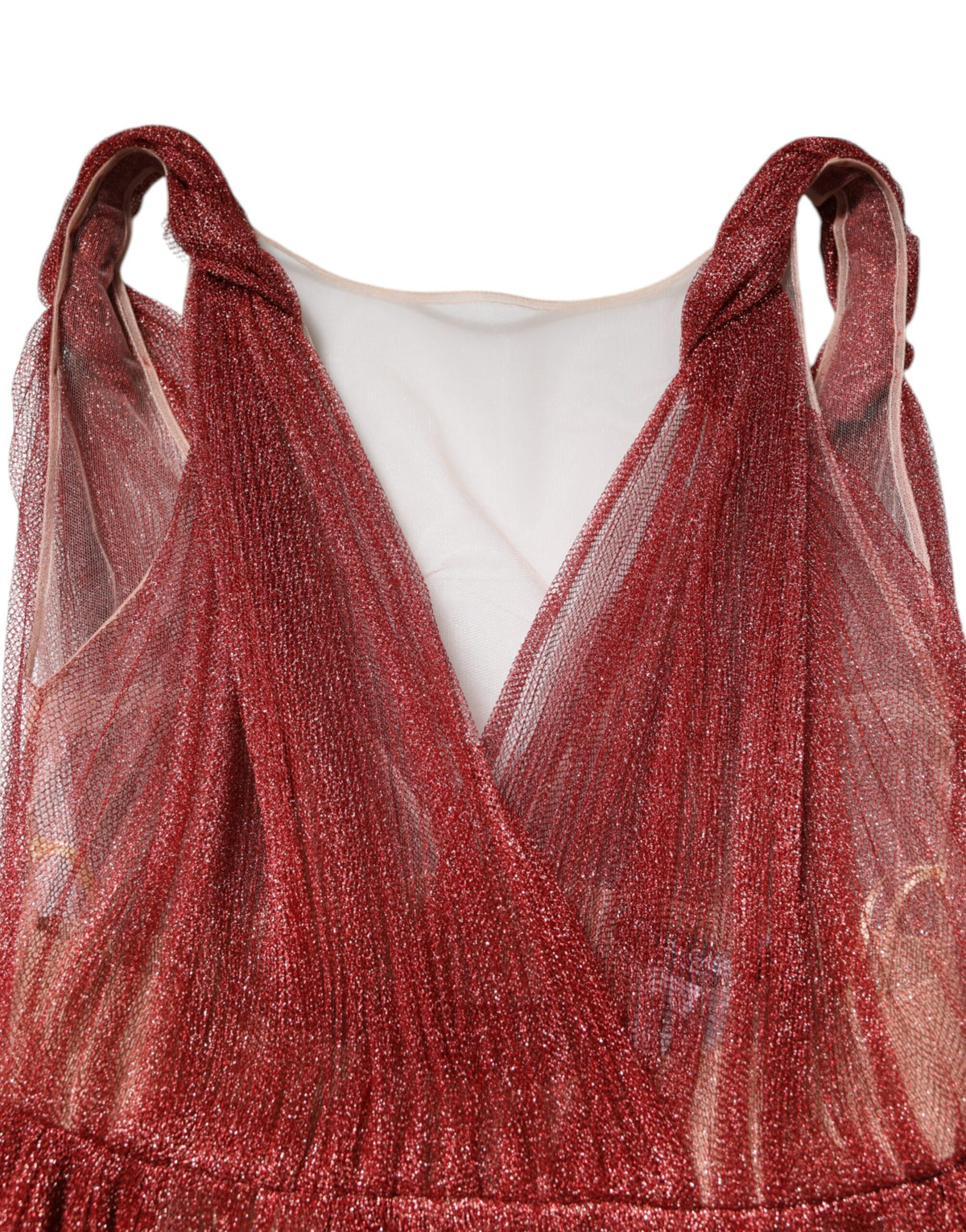 Elevate your wardrobe with the Dolce & Gabbana Burgundy Mesh Sleeveless Midi A-line Dress, a masterpiece of Italian craftsmanship and luxurious materials, perfect for any sophisticated occasion.