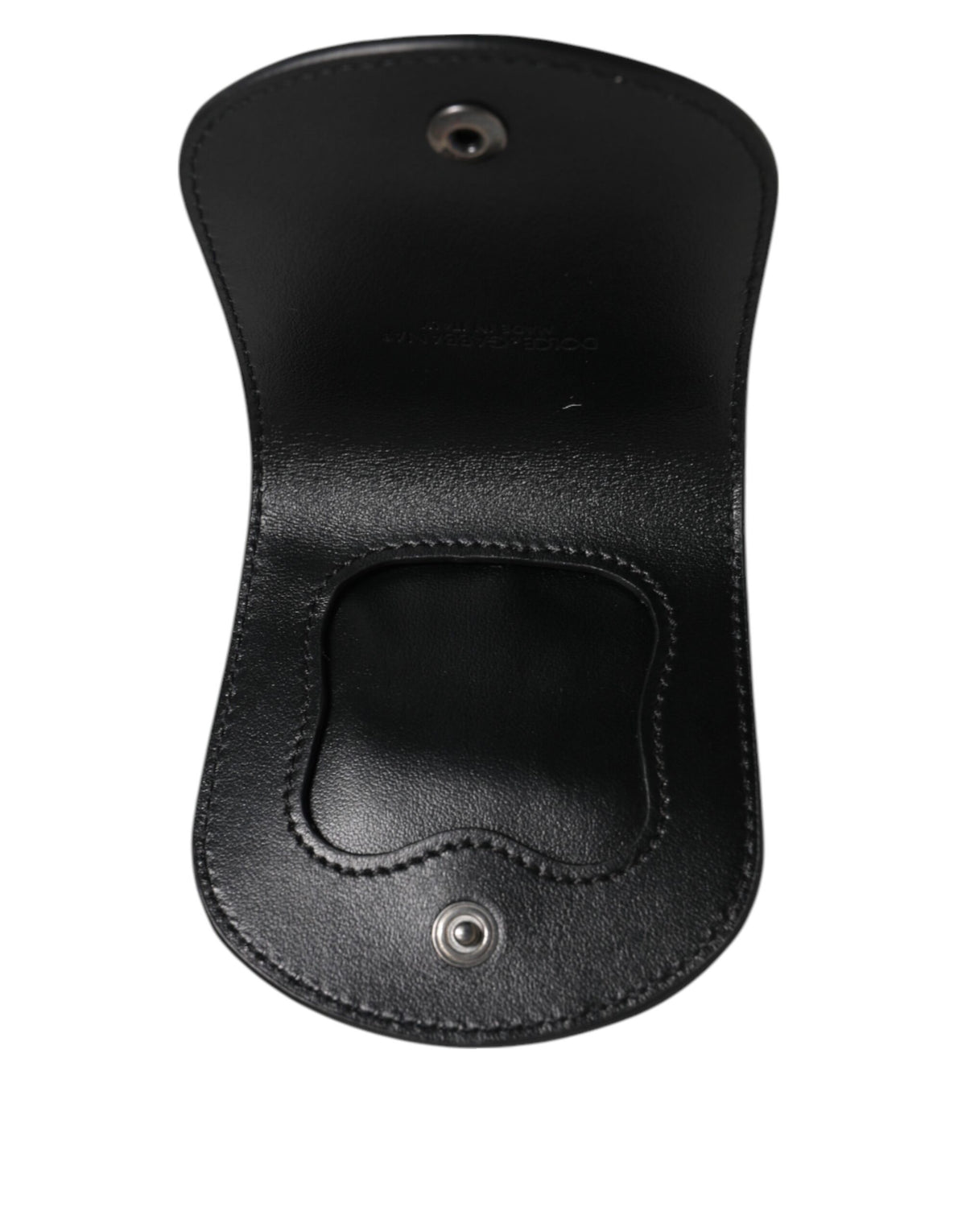 Elevate your style with the Dolce & Gabbana Black Exotic Skin Coin Condom Case Holder, a masterpiece of caiman leather that embodies luxury and sophistication.