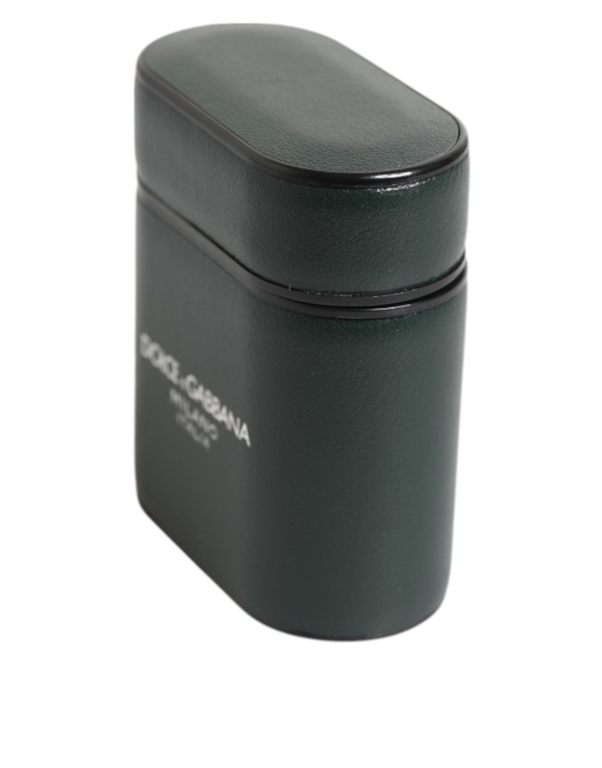 Indulge in the exquisite Dolce & Gabbana Black Leather Logo Print Flip Holder Airpods Case, a luxurious blend of 100% calfskin leather and sophisticated design, elevating your style with every use.